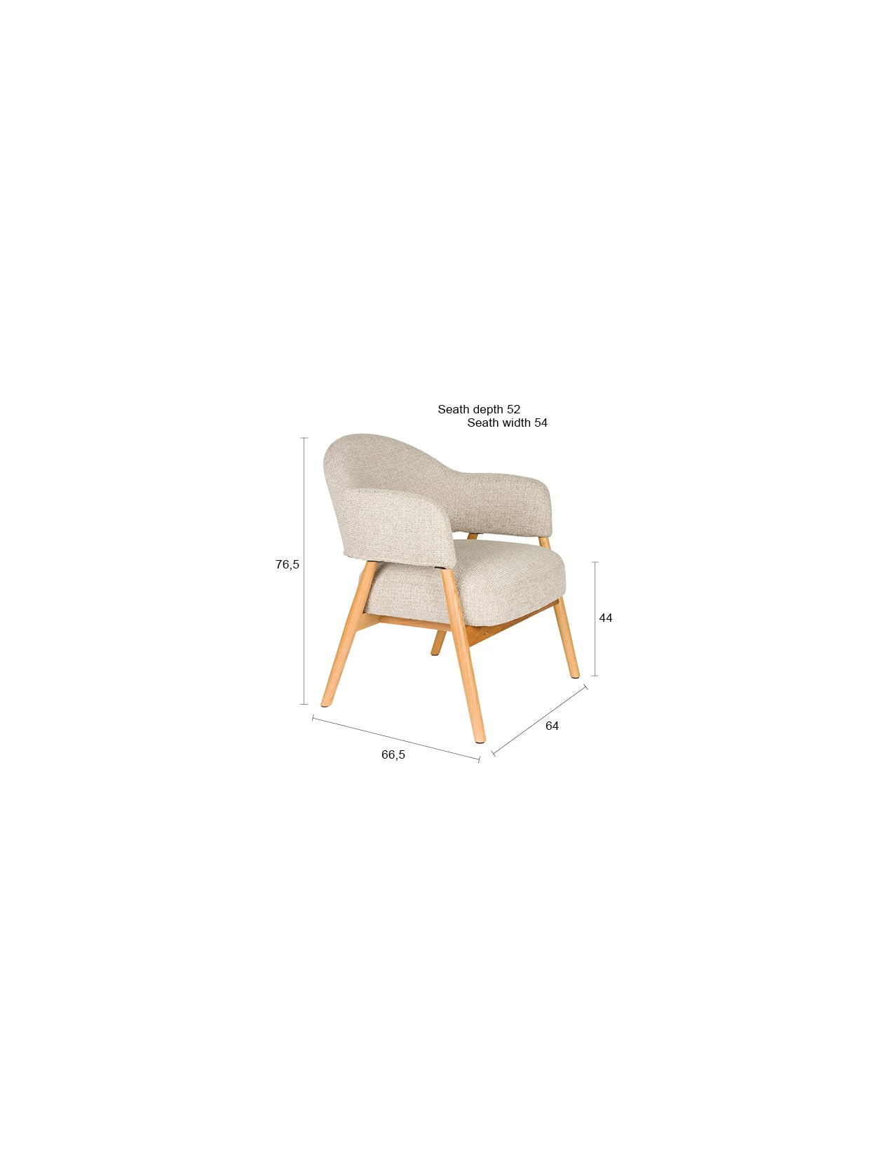 Armlehnstuhl Indy Dark Brown in braun präsentiert im Onlineshop von KAQTU Design AG. Stuhl mit Armlehne ist von White Label Living