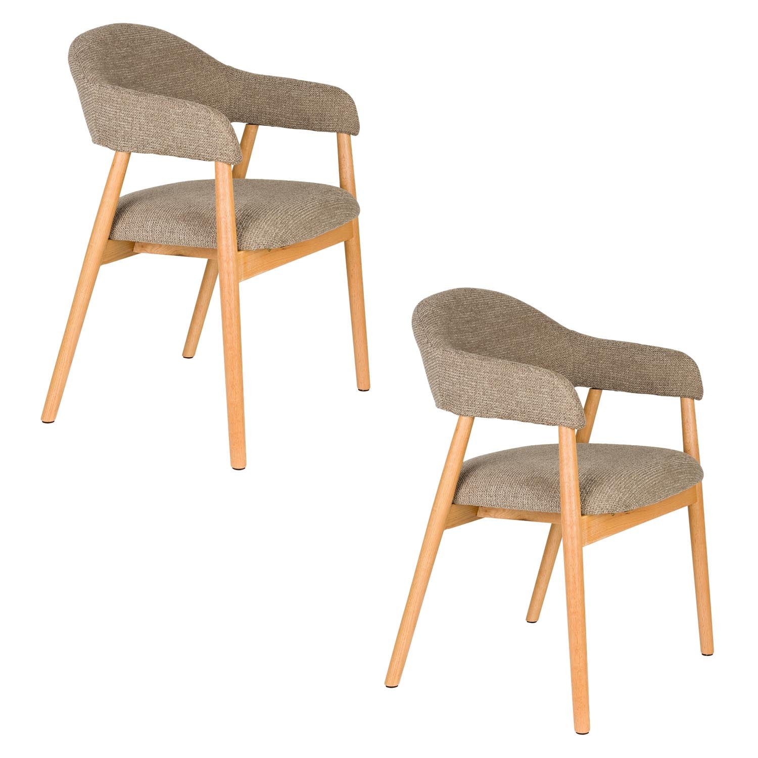 Armlehnstuhl Indy Dark Brown in braun präsentiert im Onlineshop von KAQTU Design AG. Stuhl mit Armlehne ist von White Label Living