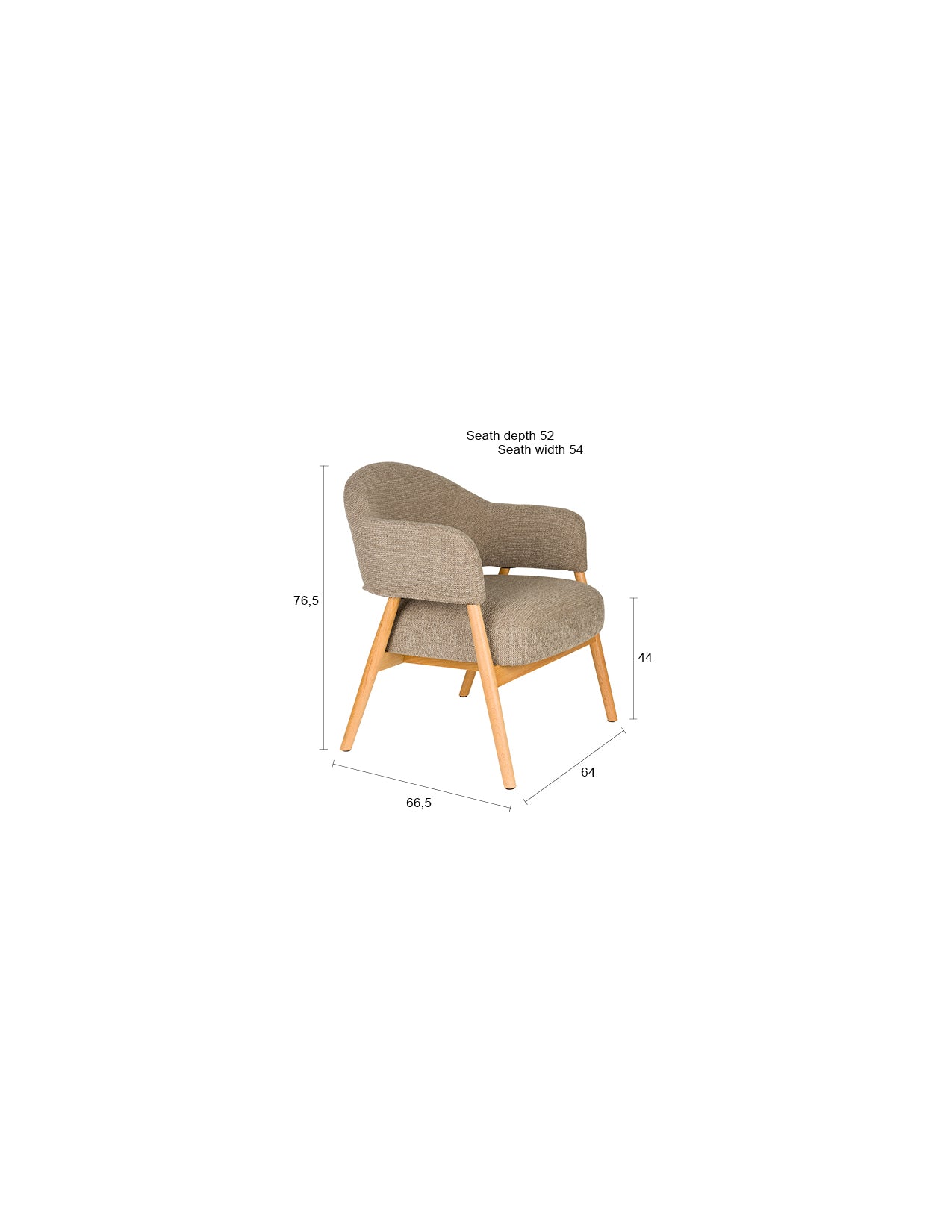 Sessel Indy Dark Brown in braun präsentiert im Onlineshop von KAQTU Design AG. Sessel ist von White Label Living