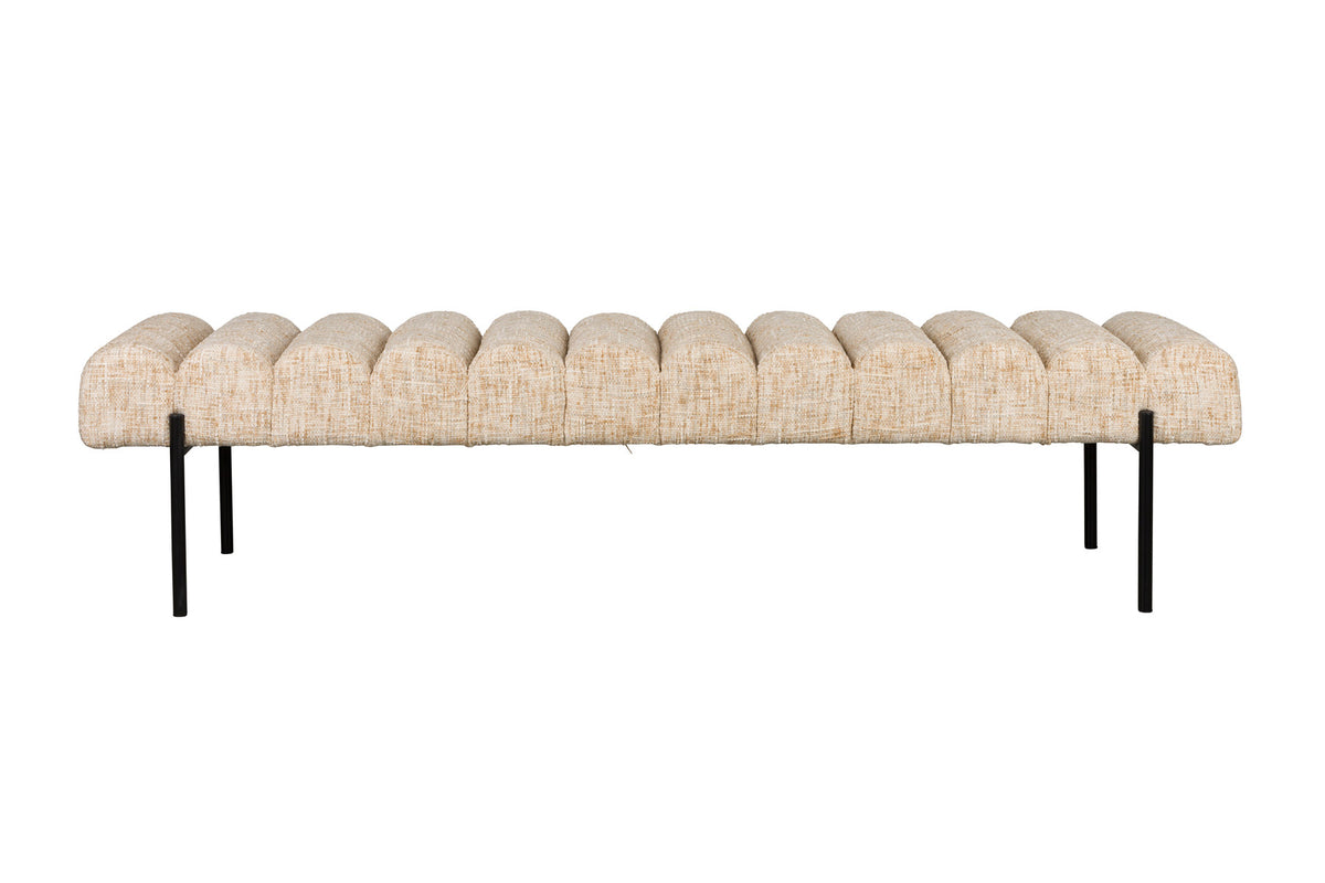 Bank Jethro in beige präsentiert im Onlineshop von KAQTU Design AG. Sitzbank ist von White Label Living