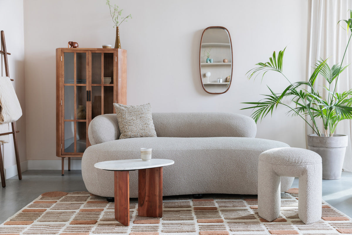 Hocker Noxx in beige präsentiert im Onlineshop von KAQTU Design AG. Hocker ist von White Label Living