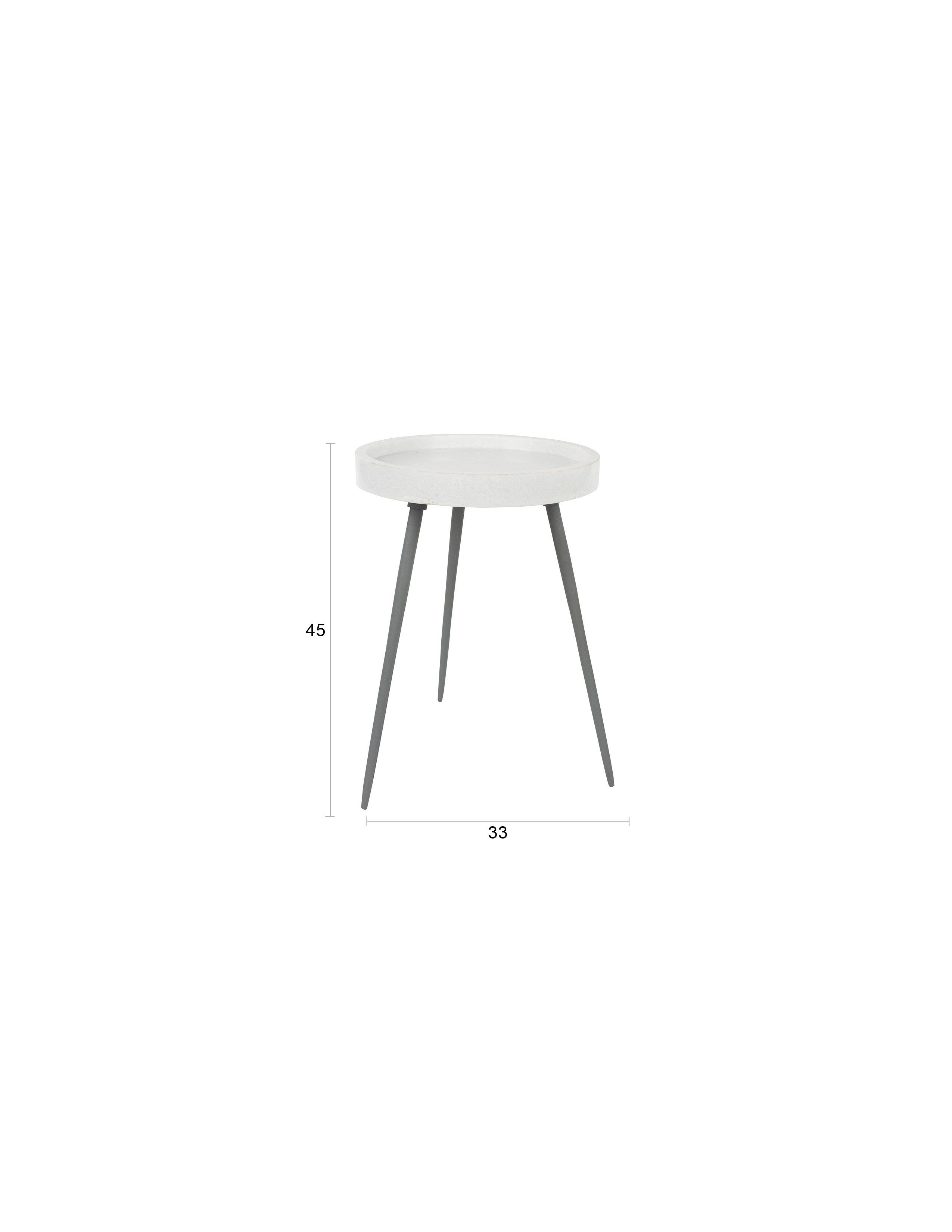 Beistelltisch Karrara White in Weiss präsentiert im Onlineshop von KAQTU Design AG. Beistelltisch ist von White Label Living