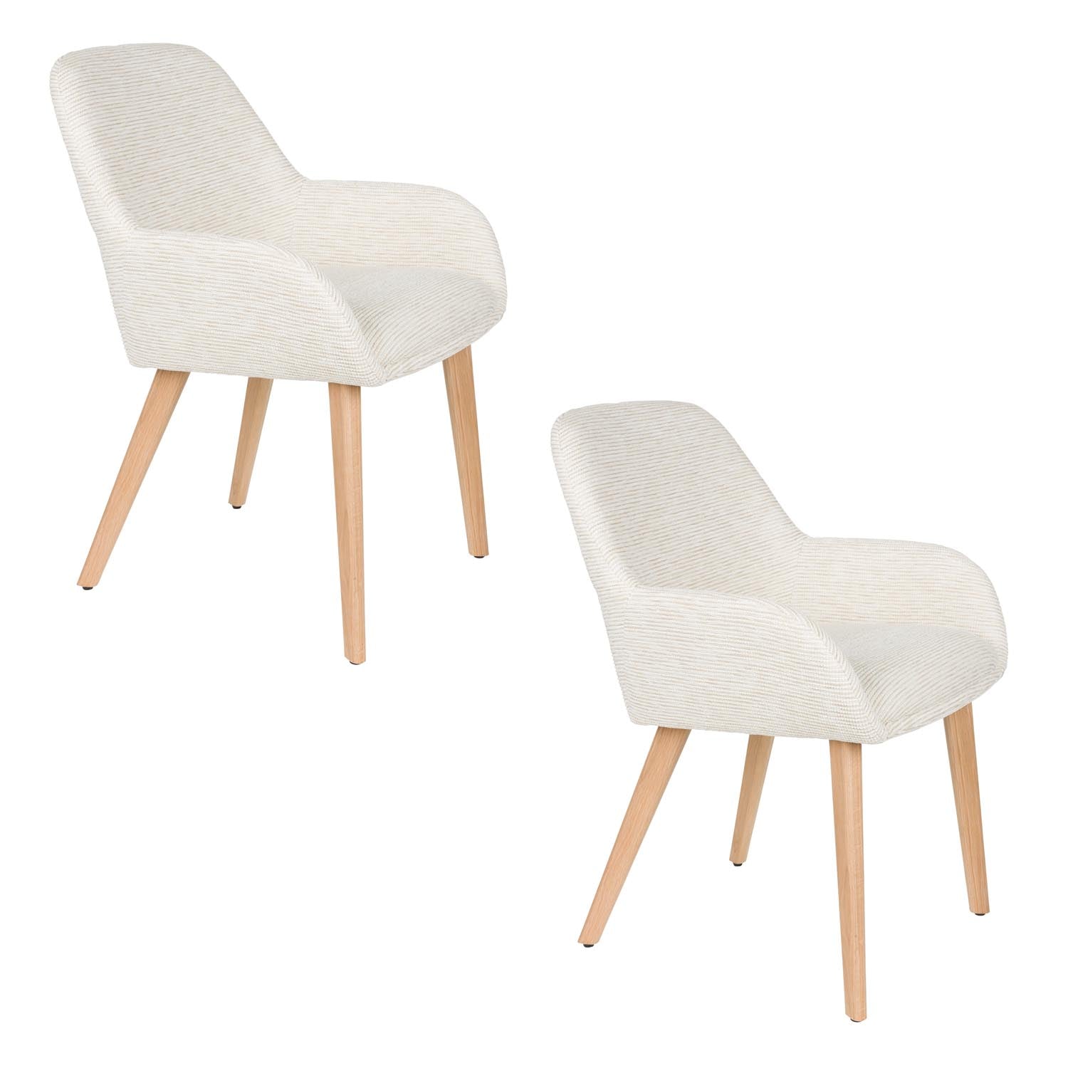 Stuhl Loua in Off-White präsentiert im Onlineshop von KAQTU Design AG. Stuhl ist von White Label Living
