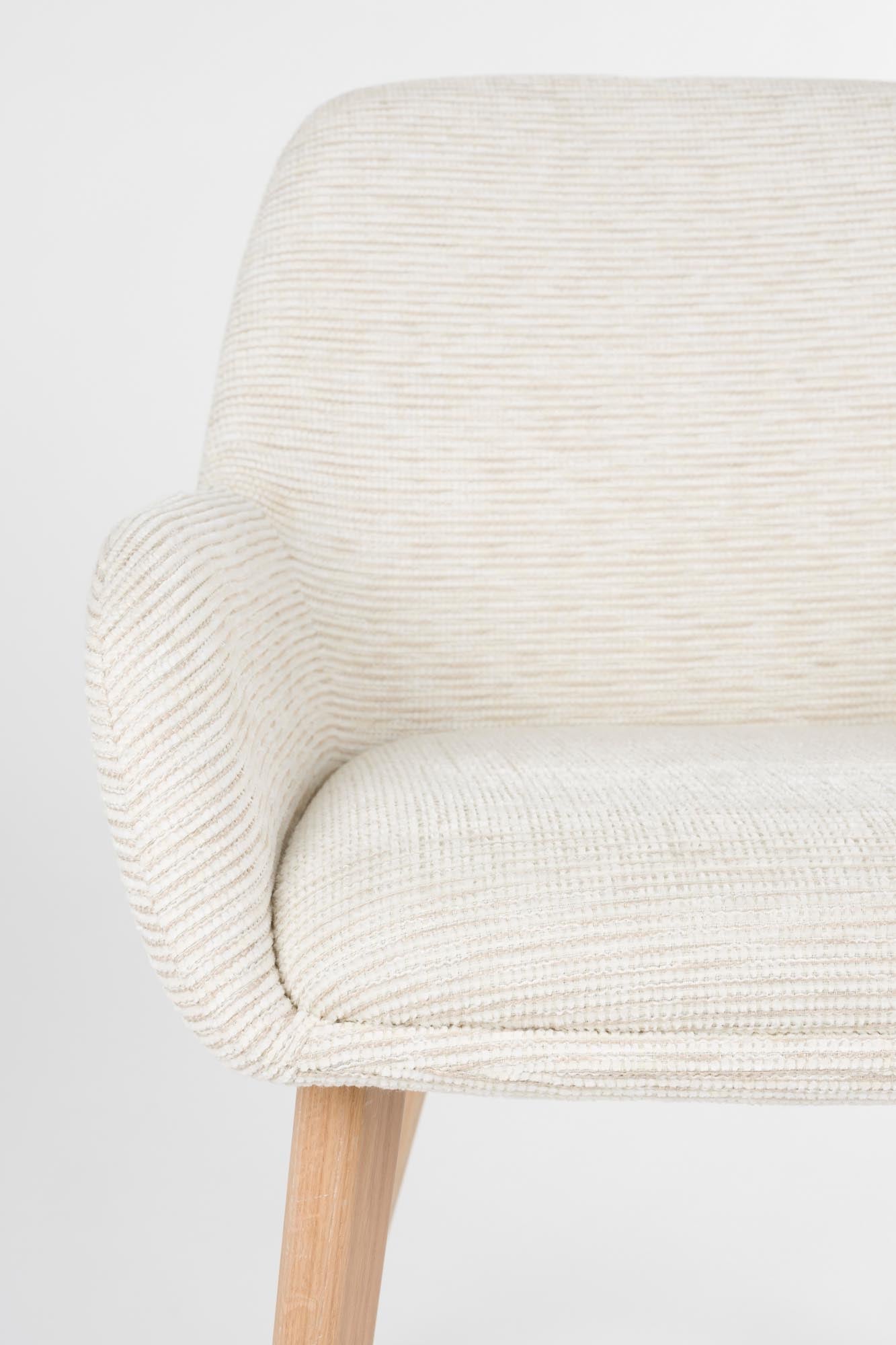 Stuhl Loua in Off-White präsentiert im Onlineshop von KAQTU Design AG. Stuhl ist von White Label Living