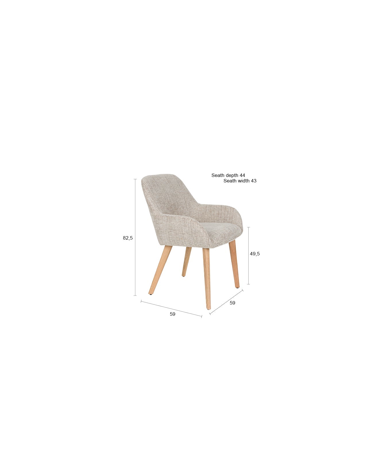 Stuhl Loua in Braun präsentiert im Onlineshop von KAQTU Design AG. Stuhl ist von White Label Living