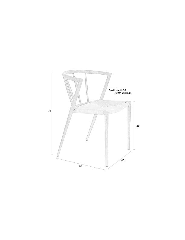 Stuhl Che Walnut in Braun präsentiert im Onlineshop von KAQTU Design AG. Stuhl ist von White Label Living