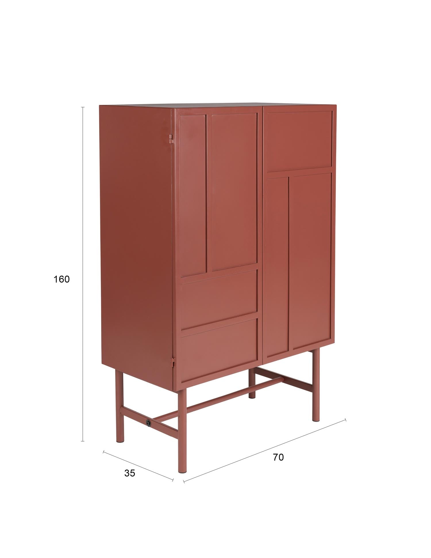 Cabinet Davis in rot präsentiert im Onlineshop von KAQTU Design AG. Cabinet ist von White Label Living