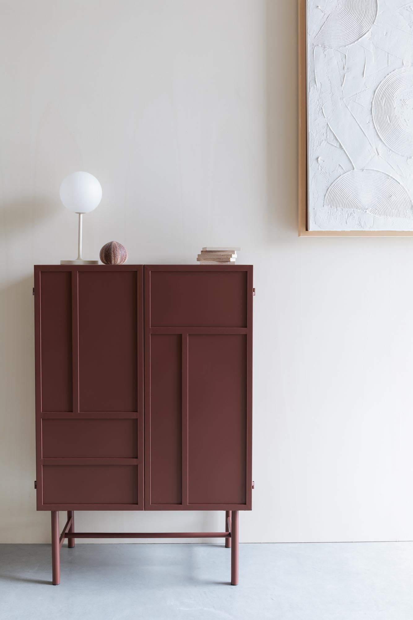 Cabinet Davis in rot präsentiert im Onlineshop von KAQTU Design AG. Cabinet ist von White Label Living