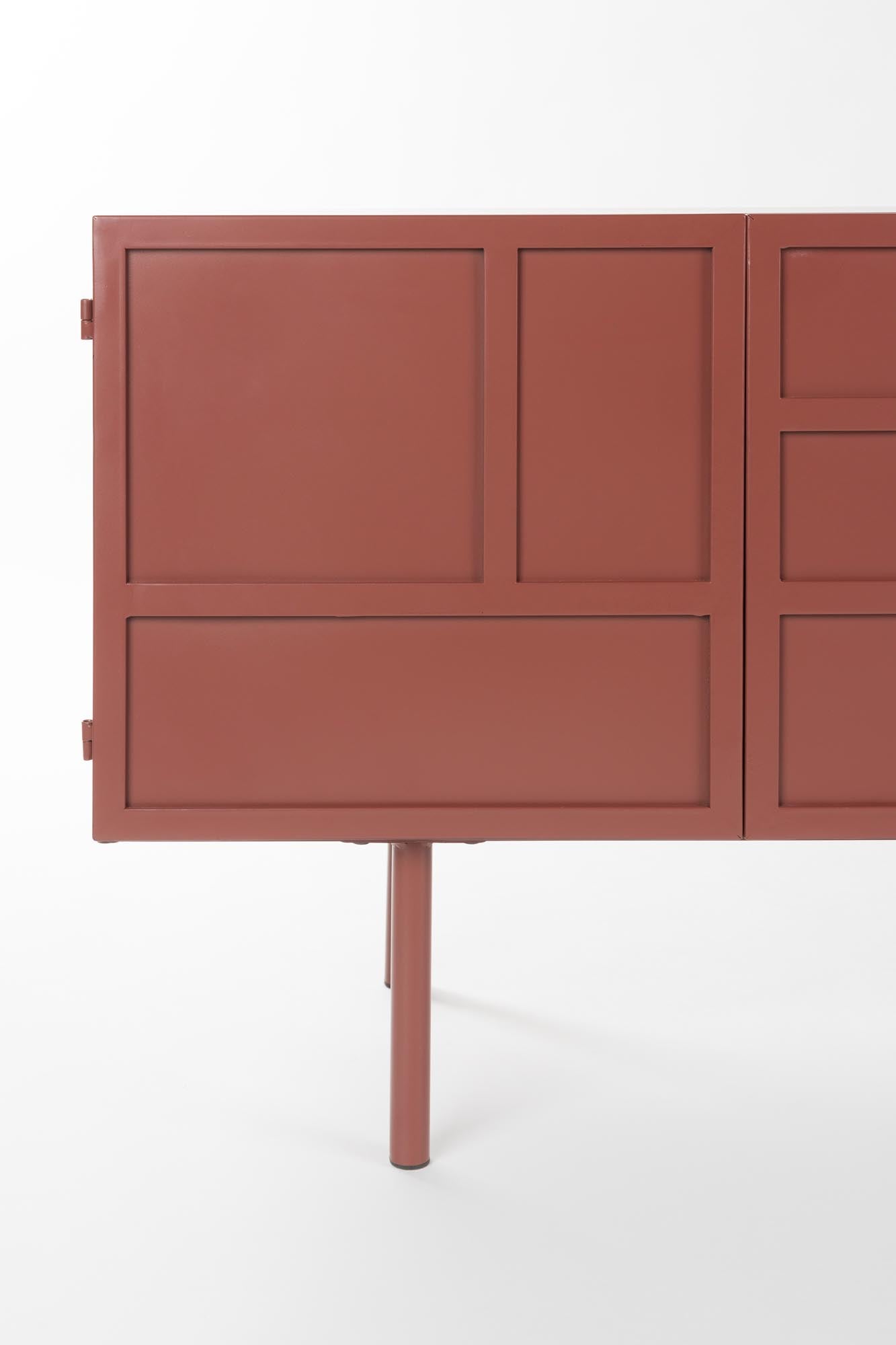 Sideboard Davis in rot präsentiert im Onlineshop von KAQTU Design AG. Sideboard ist von White Label Living