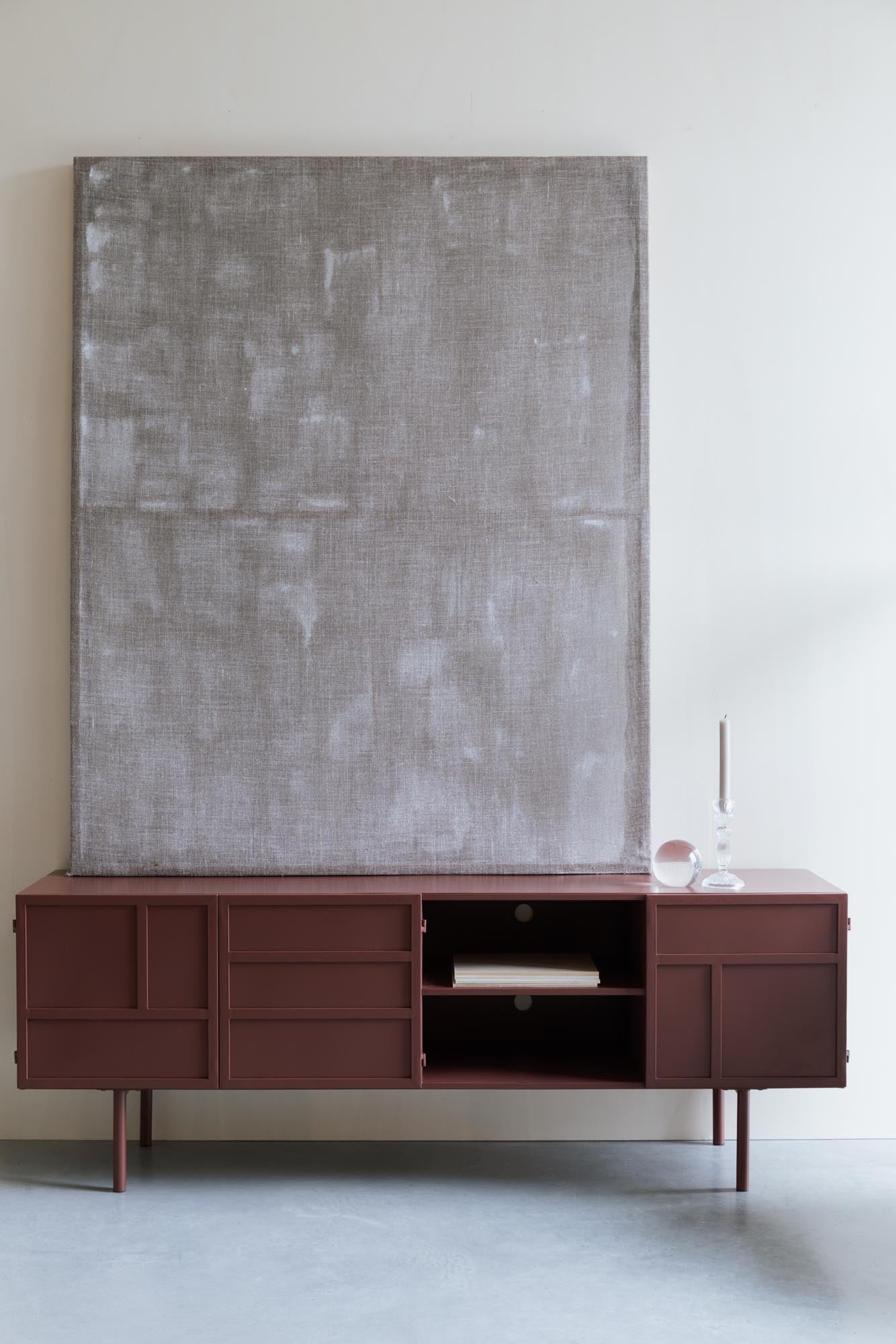 Sideboard Davis in rot präsentiert im Onlineshop von KAQTU Design AG. Sideboard ist von White Label Living