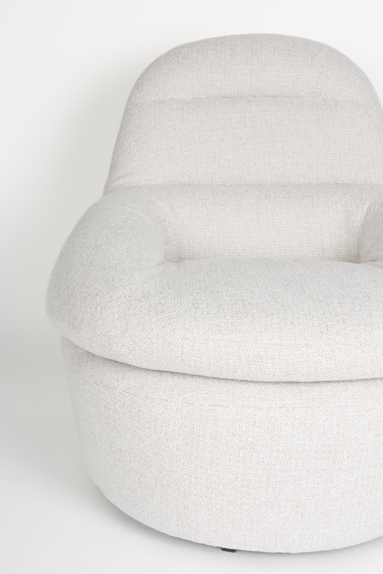 Sessel Velvoro in Off-White präsentiert im Onlineshop von KAQTU Design AG. Sessel ist von White Label Living