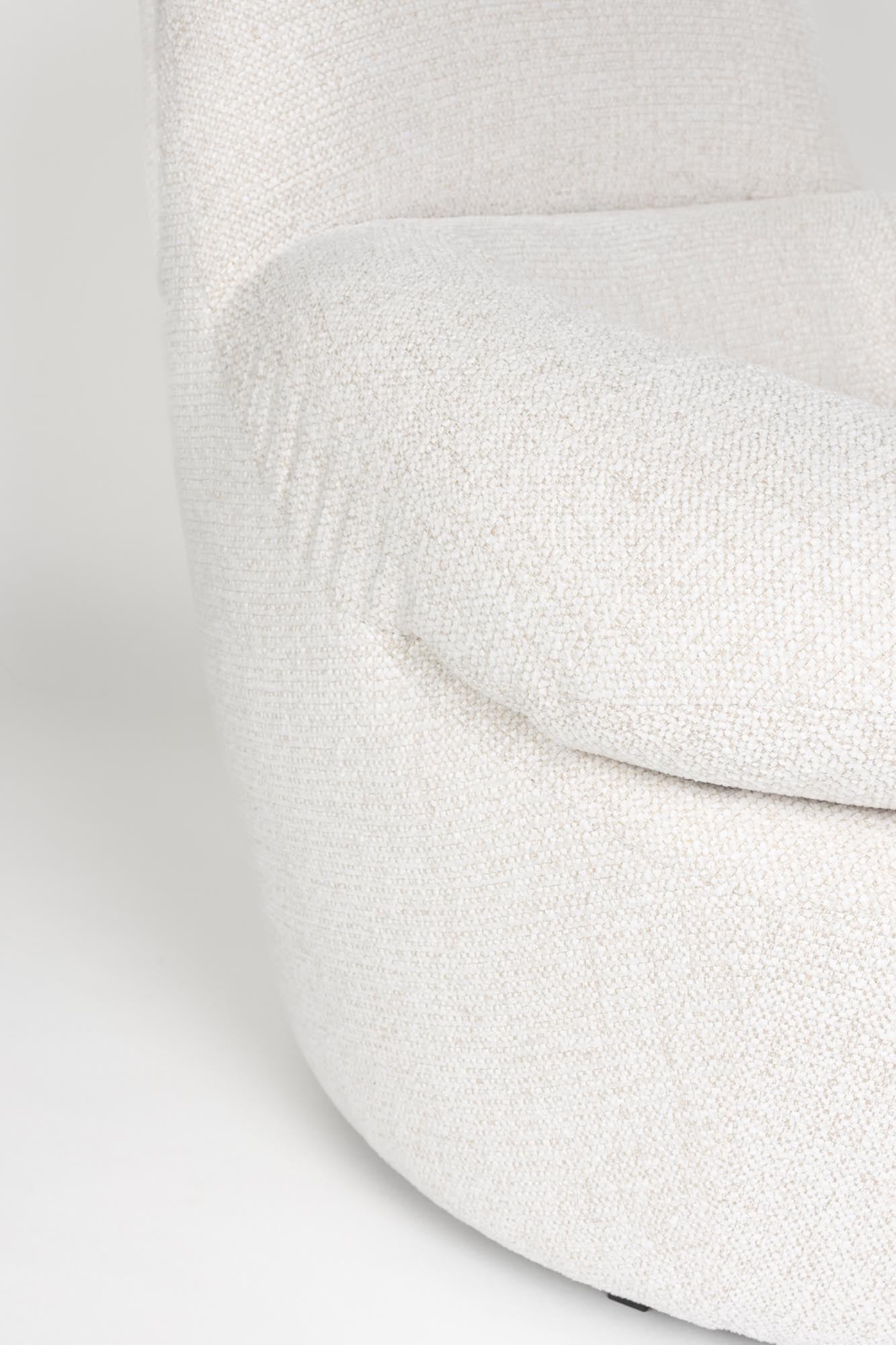 Sessel Velvoro in Off-White präsentiert im Onlineshop von KAQTU Design AG. Sessel ist von White Label Living