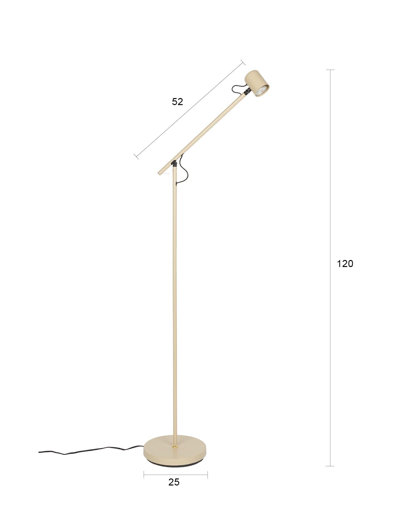 Stehlampe Aero in Beige präsentiert im Onlineshop von KAQTU Design AG. Stehleuchte ist von White Label Living