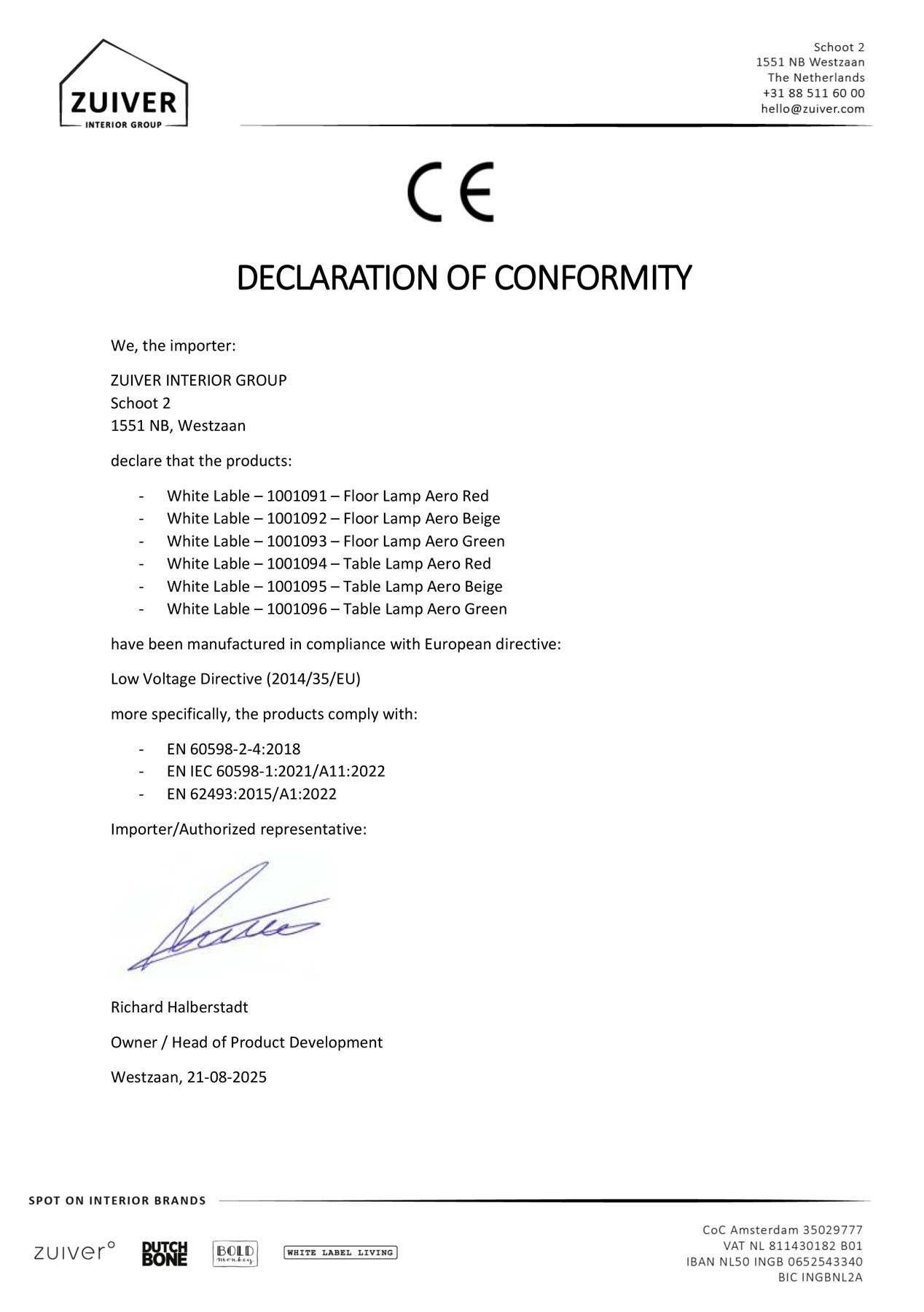 Stehlampe Aero in Grün präsentiert im Onlineshop von KAQTU Design AG. Stehleuchte ist von White Label Living