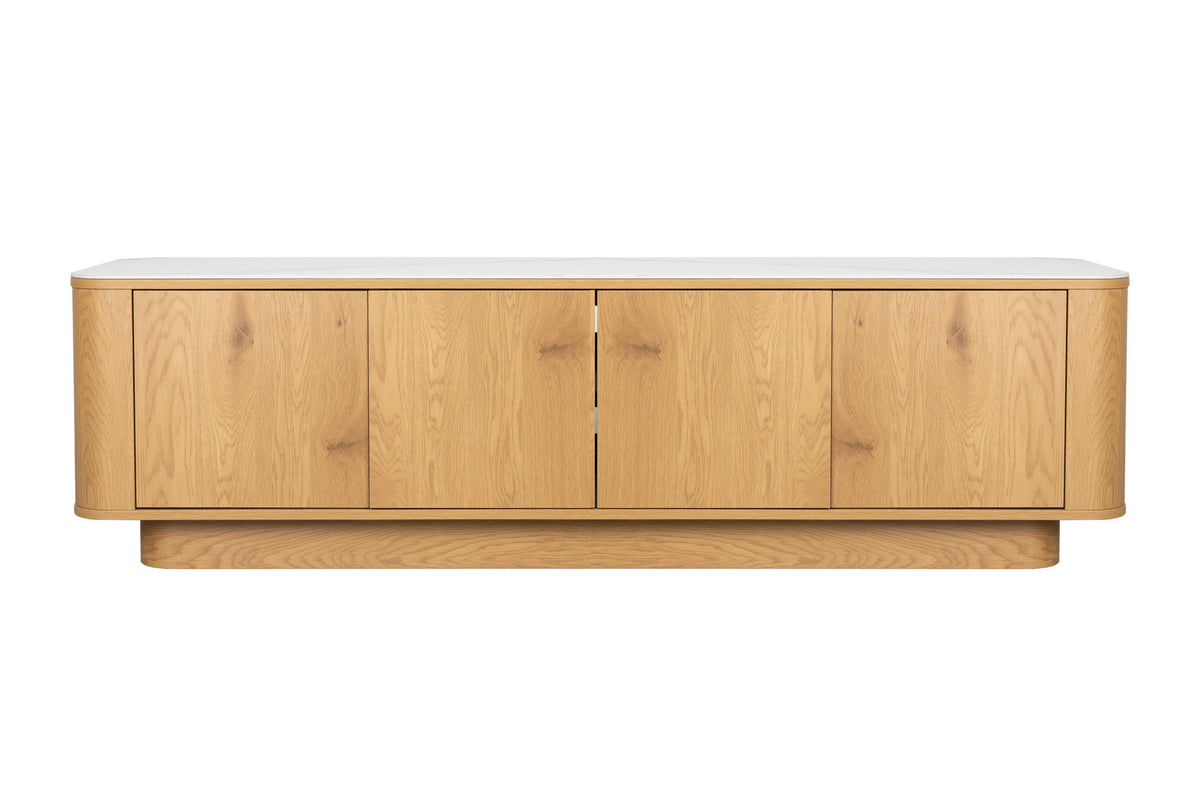 Sideboard Low Almira in Natur präsentiert im Onlineshop von KAQTU Design AG. Sideboard ist von White Label Living