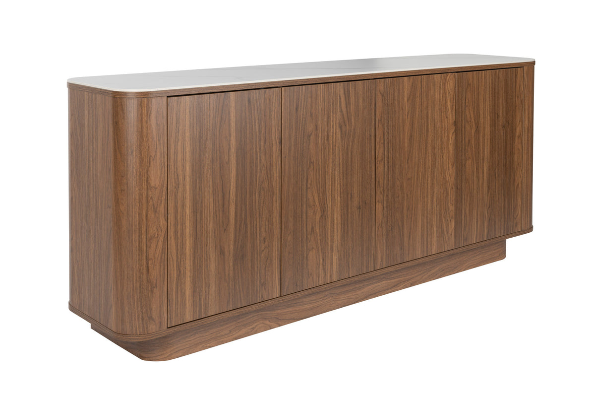 Sideboard Hoch Almira in Braun präsentiert im Onlineshop von KAQTU Design AG. Sideboard ist von White Label Living