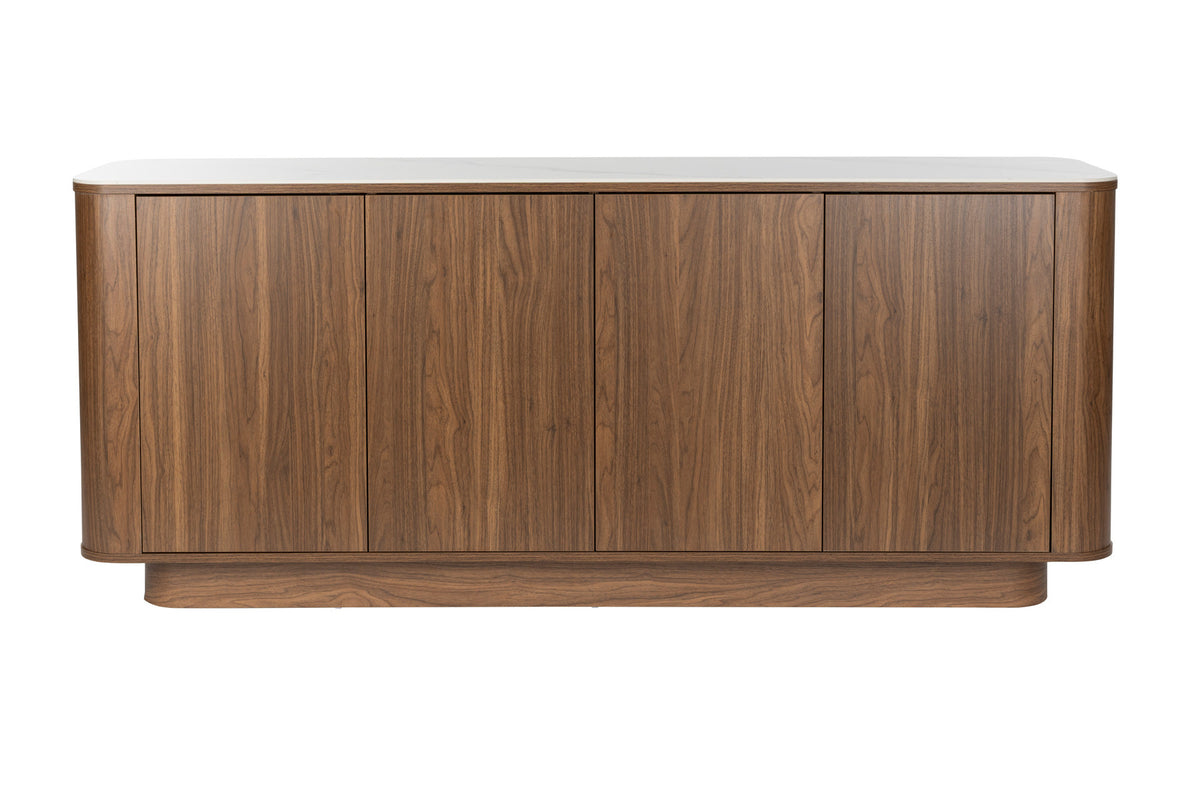 Sideboard Hoch Almira in Braun präsentiert im Onlineshop von KAQTU Design AG. Sideboard ist von White Label Living