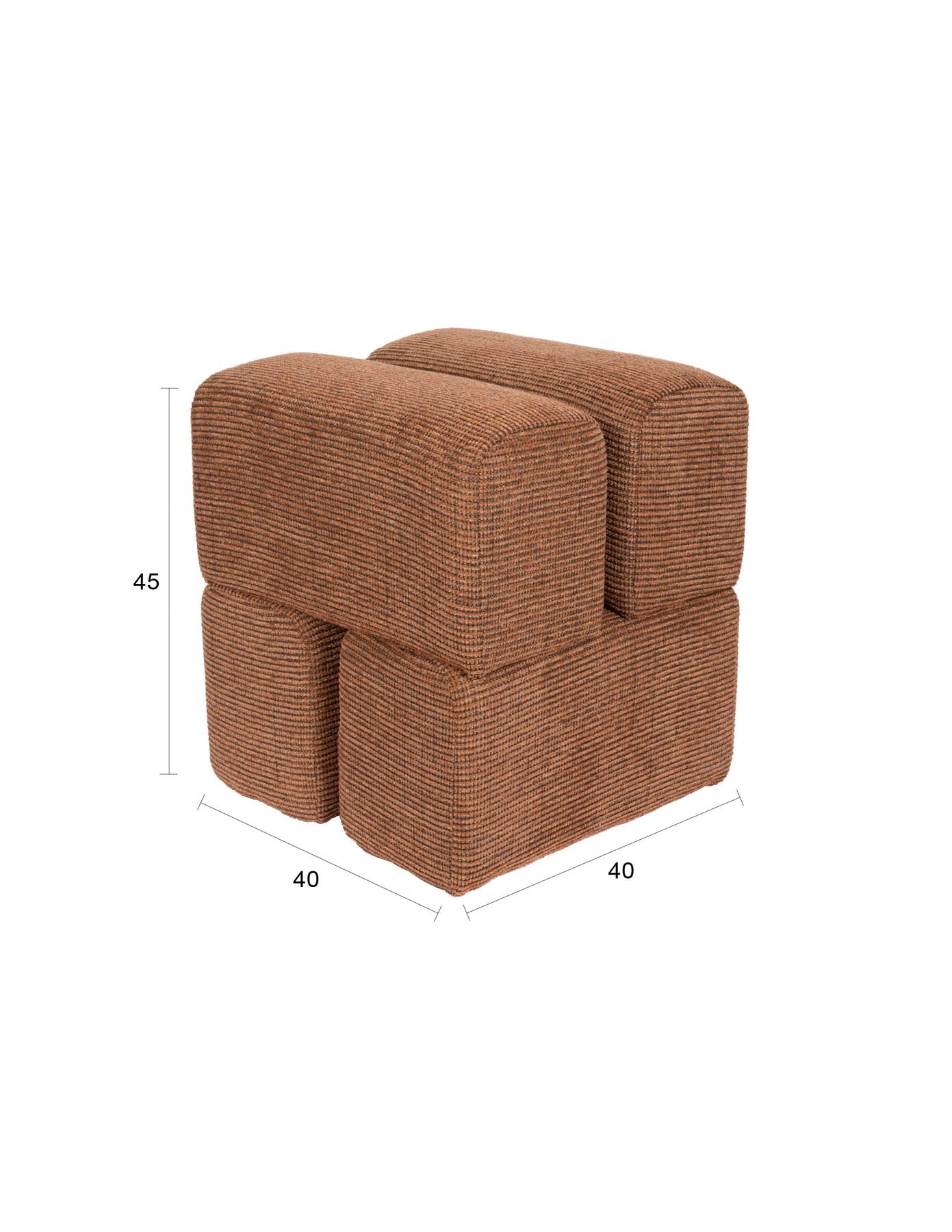 Hocker Staple in Terrakotta präsentiert im Onlineshop von KAQTU Design AG. Hocker ist von White Label Living