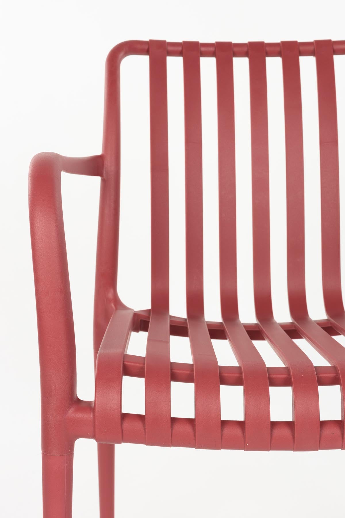 Gartenstuhl Amae in Rot präsentiert im Onlineshop von KAQTU Design AG. Gartenstuhl ist von White Label Living