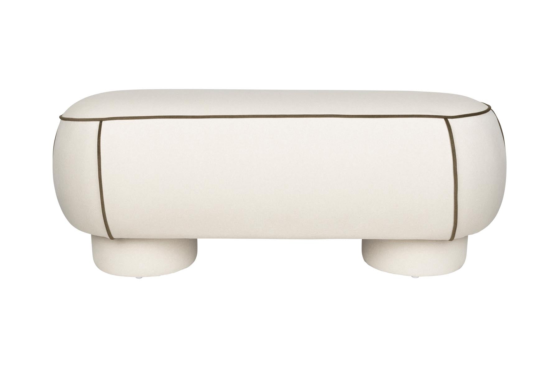Bank Marina in Weiss präsentiert im Onlineshop von KAQTU Design AG. Sitzbank ist von White Label Living