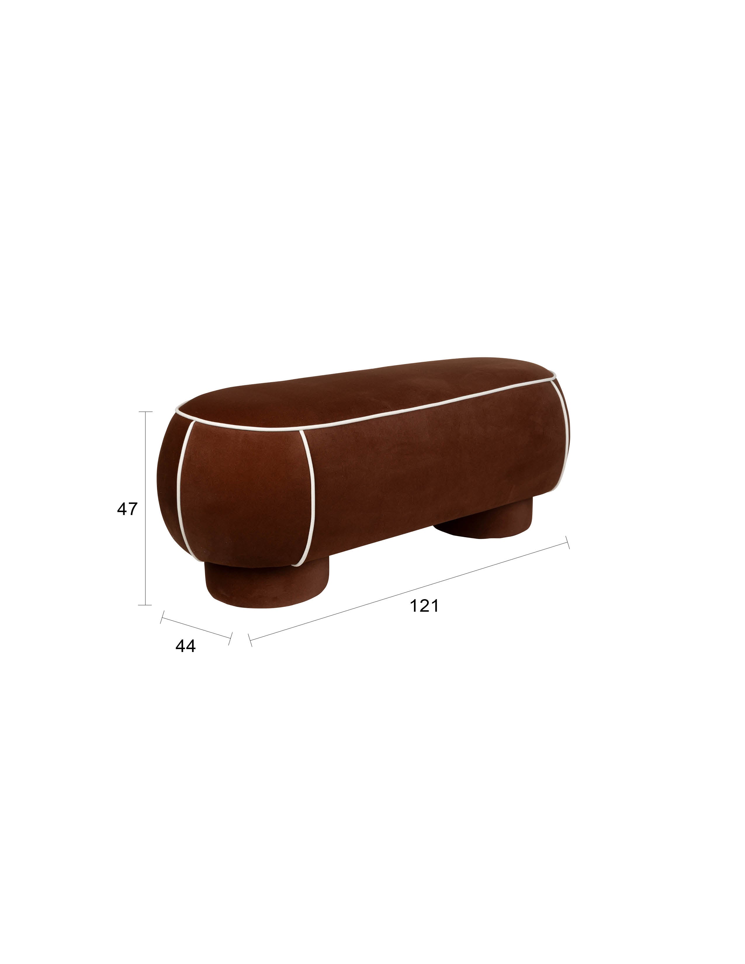 Bank Marina in Rot präsentiert im Onlineshop von KAQTU Design AG. Sitzbank ist von White Label Living