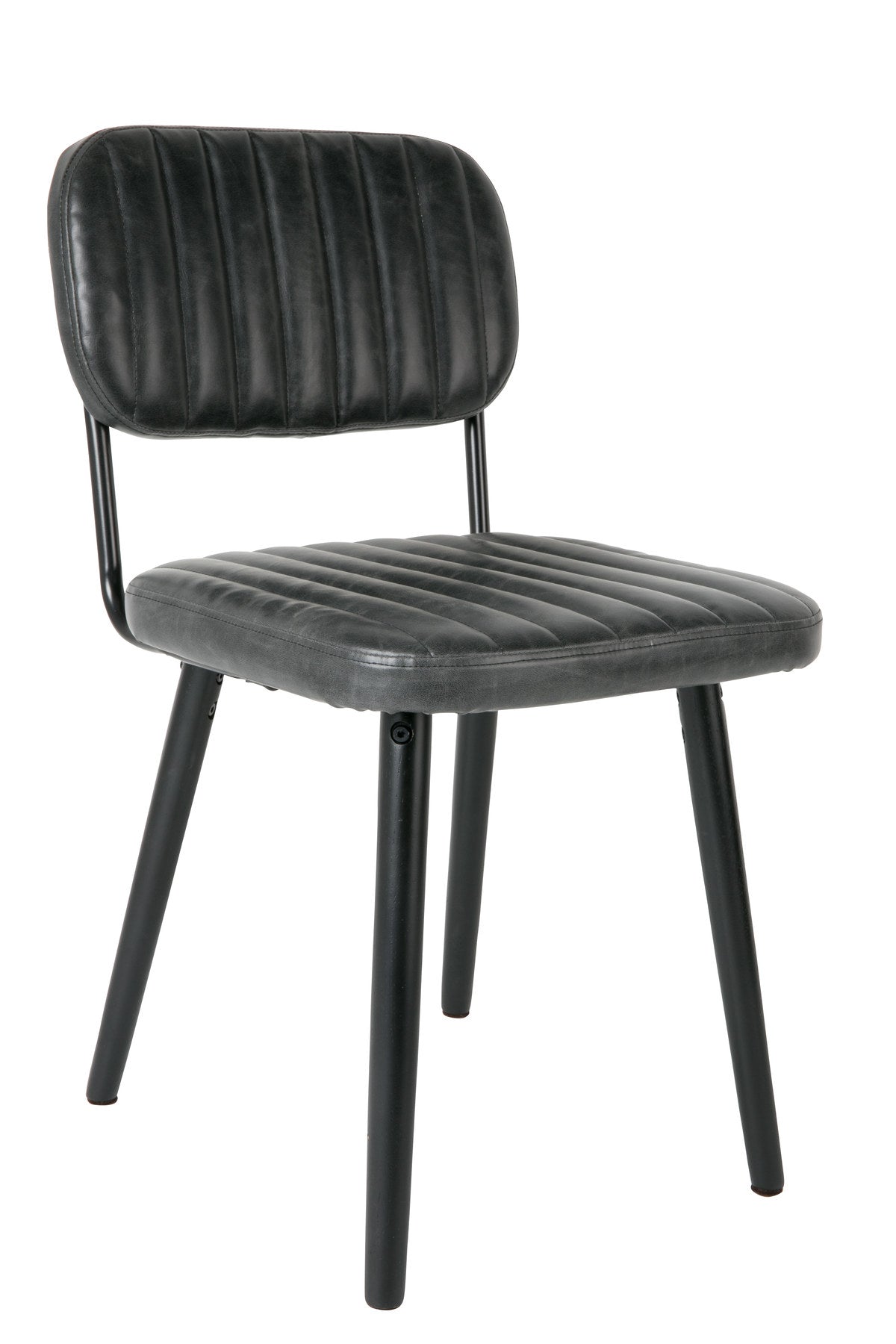 Stuhl JAKE WORN in Schwarz präsentiert im Onlineshop von KAQTU Design AG. Stuhl ist von White Label Living