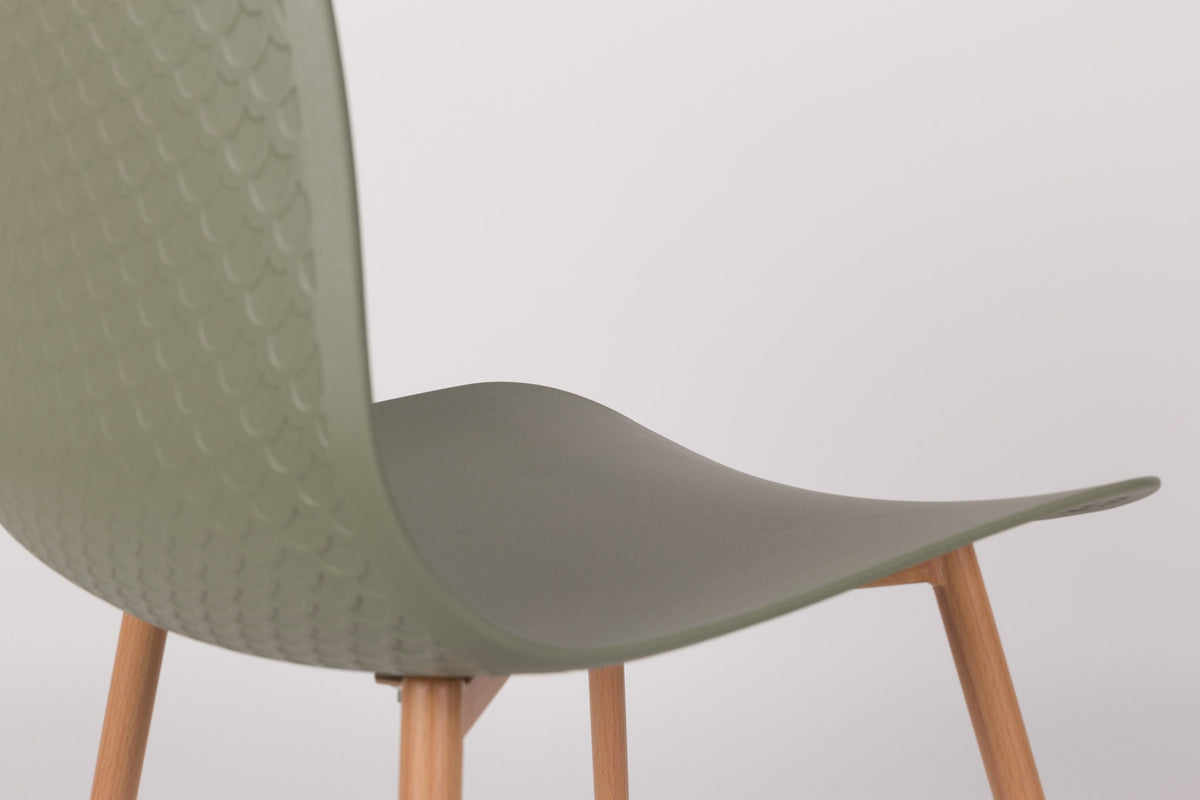 Stuhl LEON in Grün präsentiert im Onlineshop von KAQTU Design AG. Stuhl ist von White Label Living