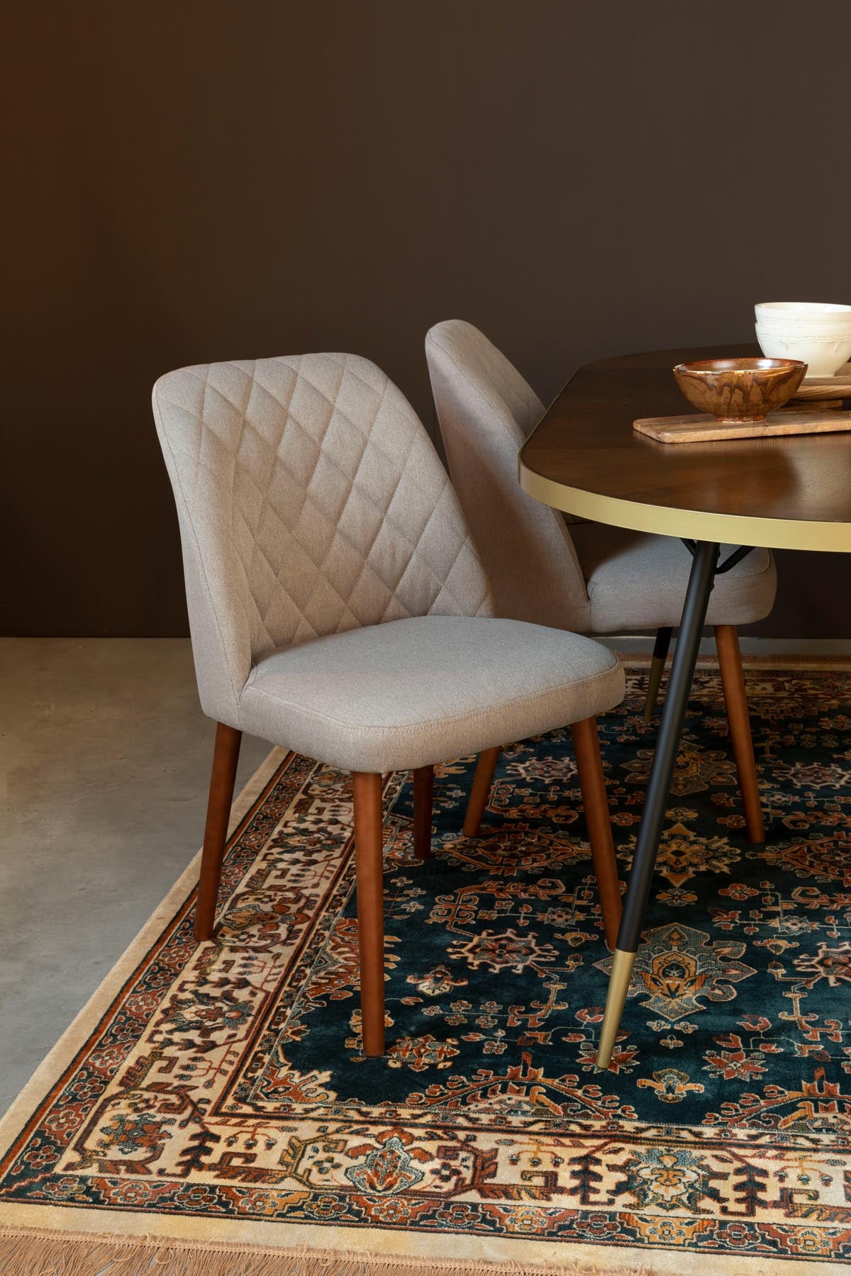Stuhl CONWAY in beige präsentiert im Onlineshop von KAQTU Design AG. Stuhl ist von White Label Living