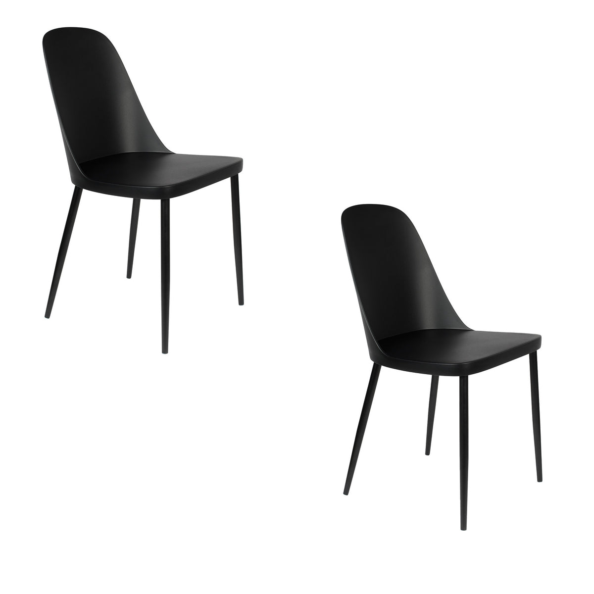 Stuhl PIP in Schwarz präsentiert im Onlineshop von KAQTU Design AG. Stuhl ist von White Label Living
