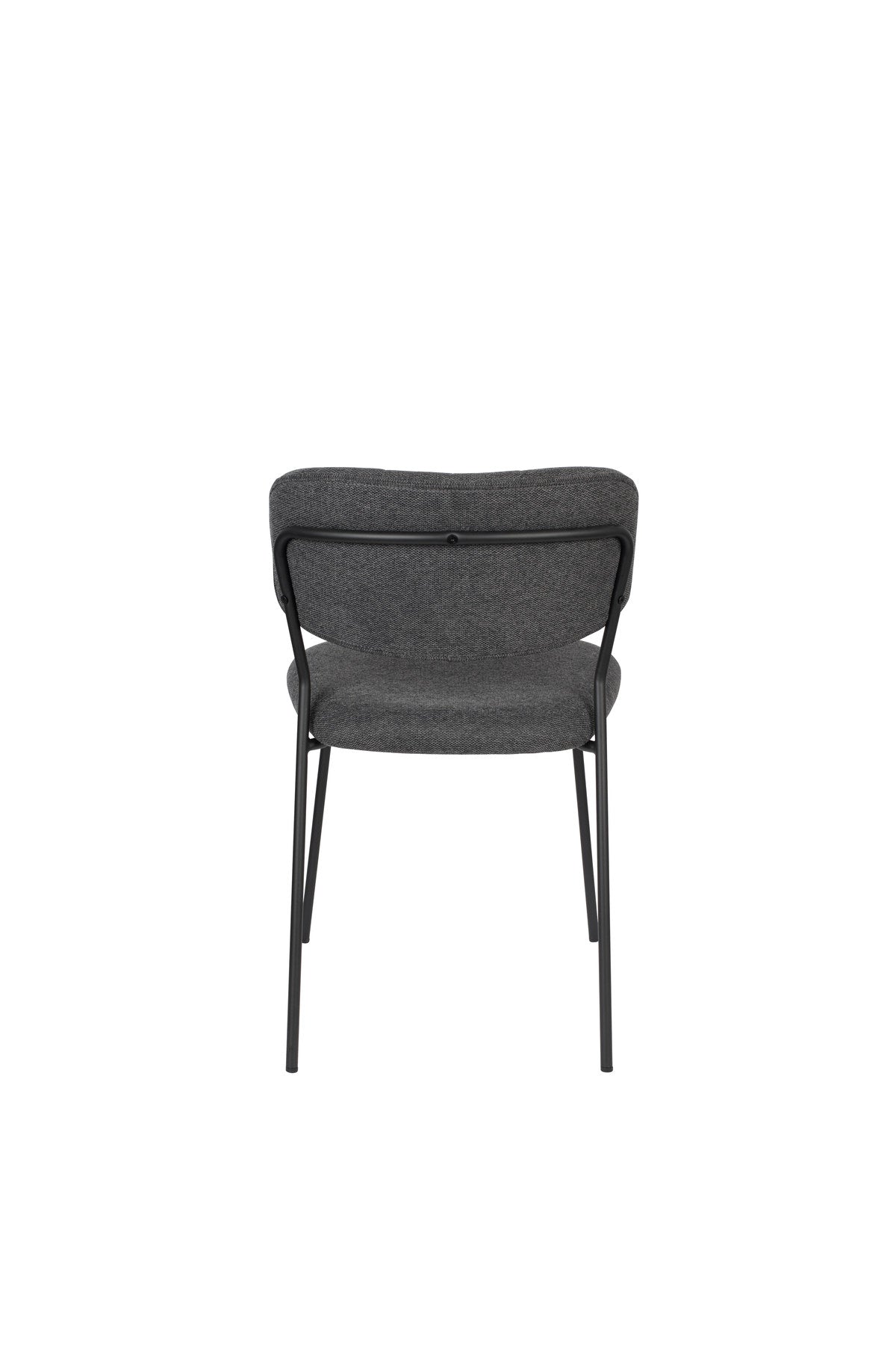 Stuhl Jolien gepolstert V1 in Schwarz/Dunkelgrau präsentiert im Onlineshop von KAQTU Design AG. Stuhl ist von White Label Living