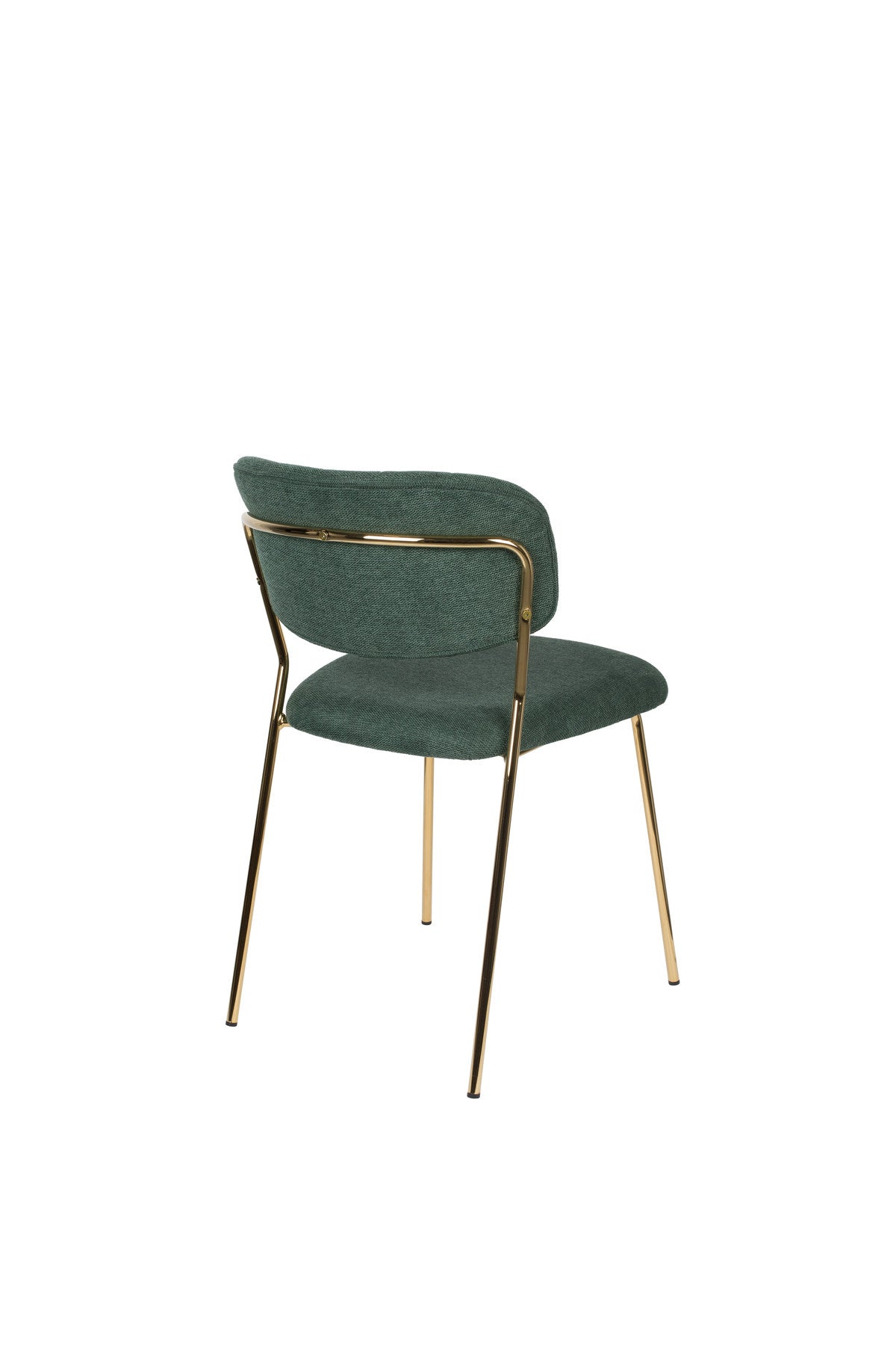 Stuhl Jolien gepolstert V1 in Gold/Dunkelgrün präsentiert im Onlineshop von KAQTU Design AG. Stuhl ist von White Label Living