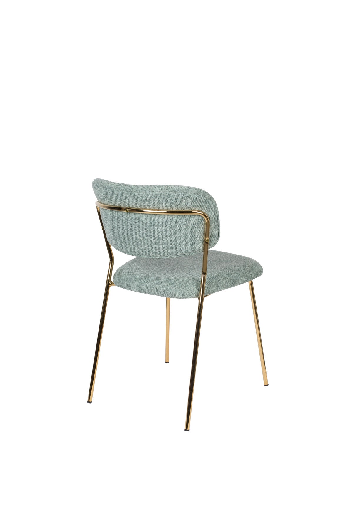 Stuhl Jolien gepolstert V1 in Gold/Hellgrün präsentiert im Onlineshop von KAQTU Design AG. Stuhl ist von White Label Living