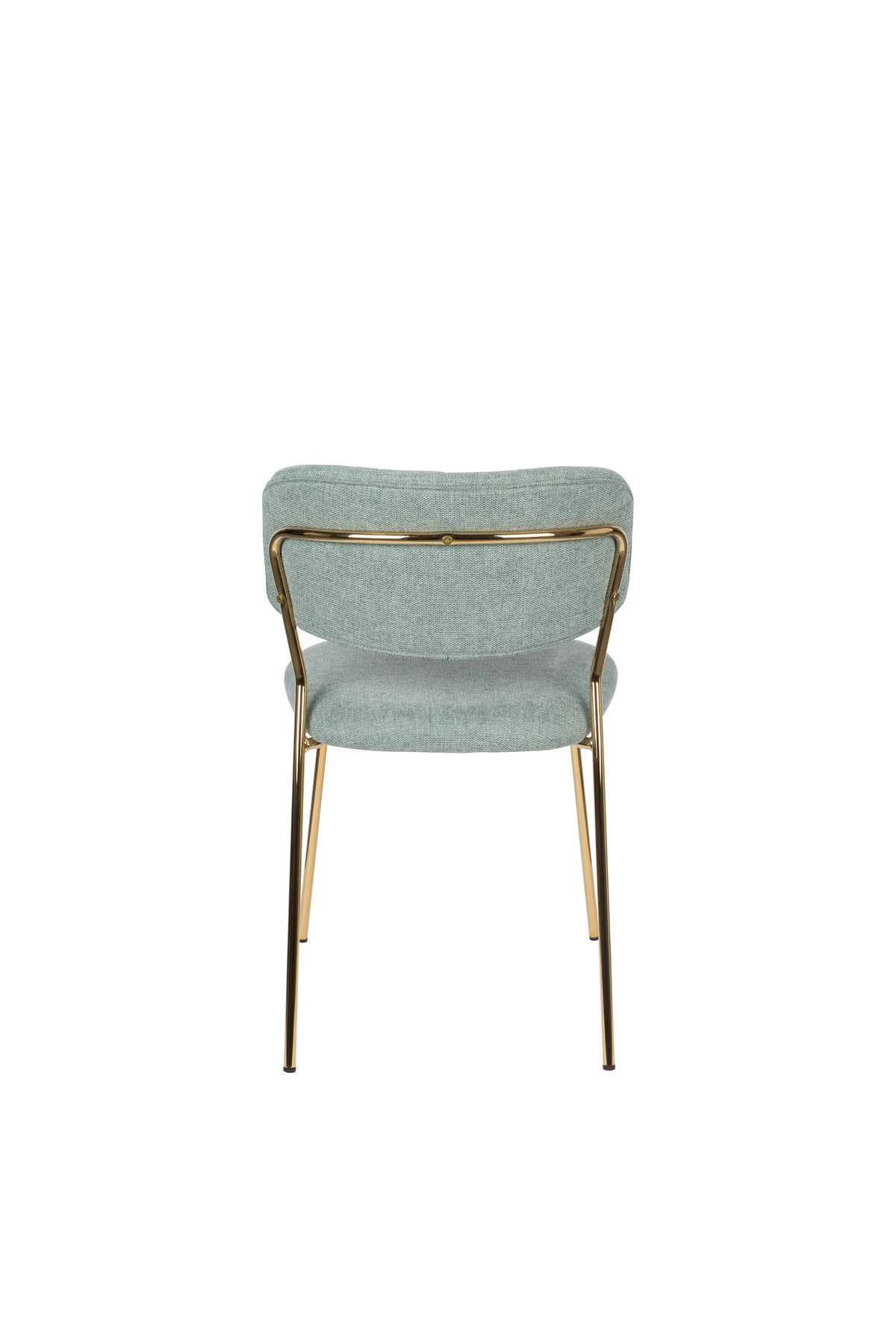 Stuhl Jolien gepolstert V1 in Gold/Hellgrün präsentiert im Onlineshop von KAQTU Design AG. Stuhl ist von White Label Living