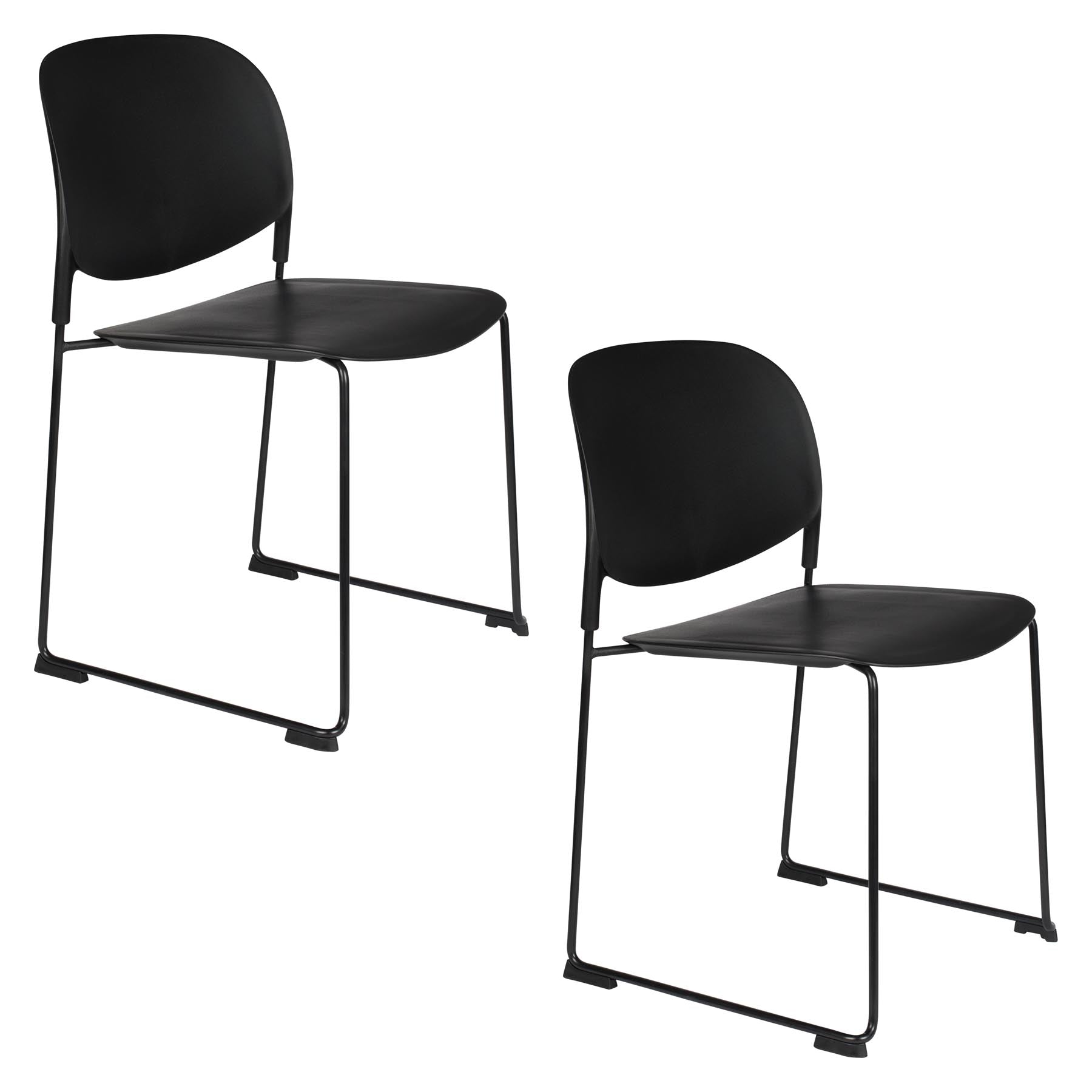 Stuhl STACKS in Schwarz präsentiert im Onlineshop von KAQTU Design AG. Stuhl ist von White Label Living