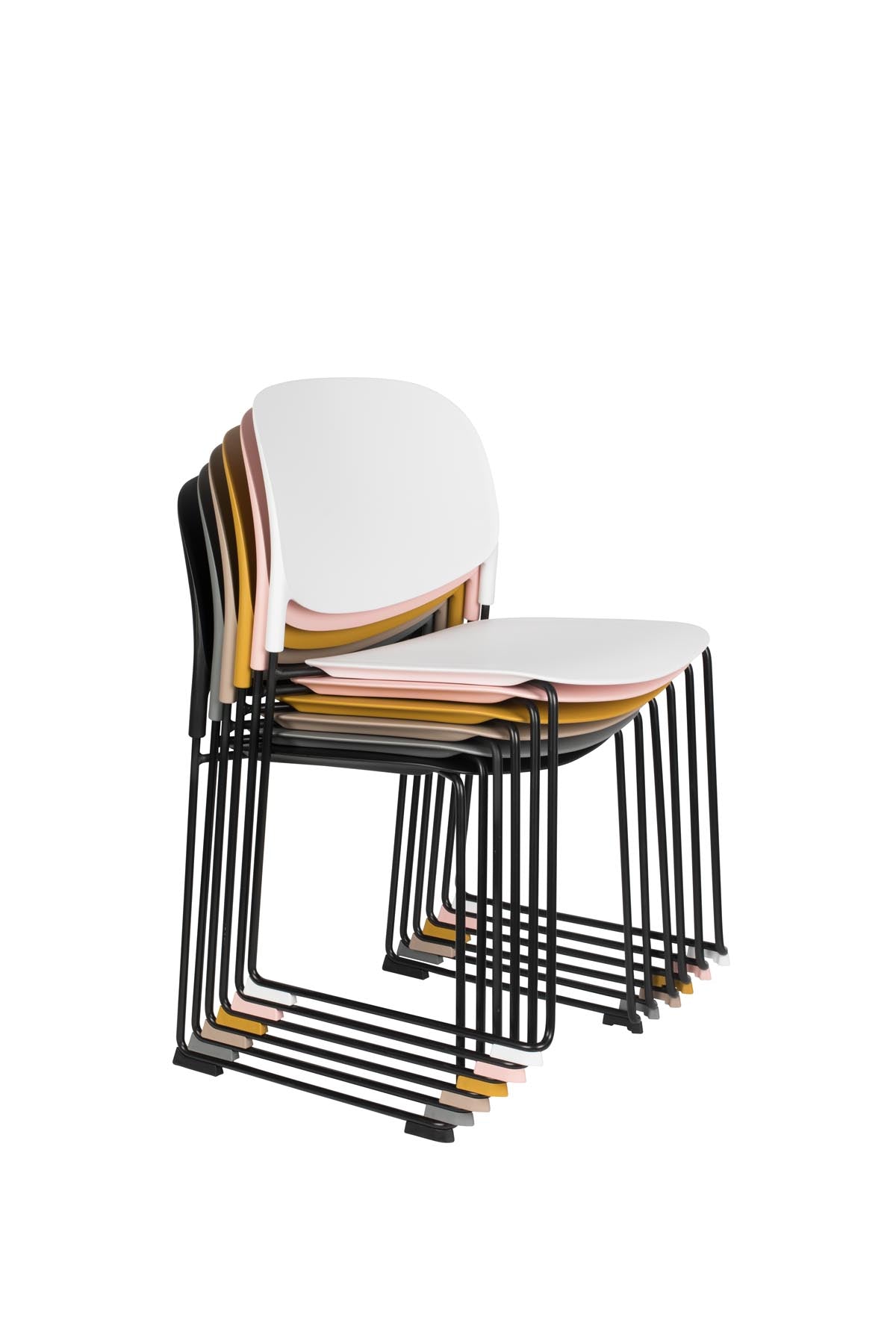Stuhl STACKS in Ocker präsentiert im Onlineshop von KAQTU Design AG. Stuhl ist von White Label Living