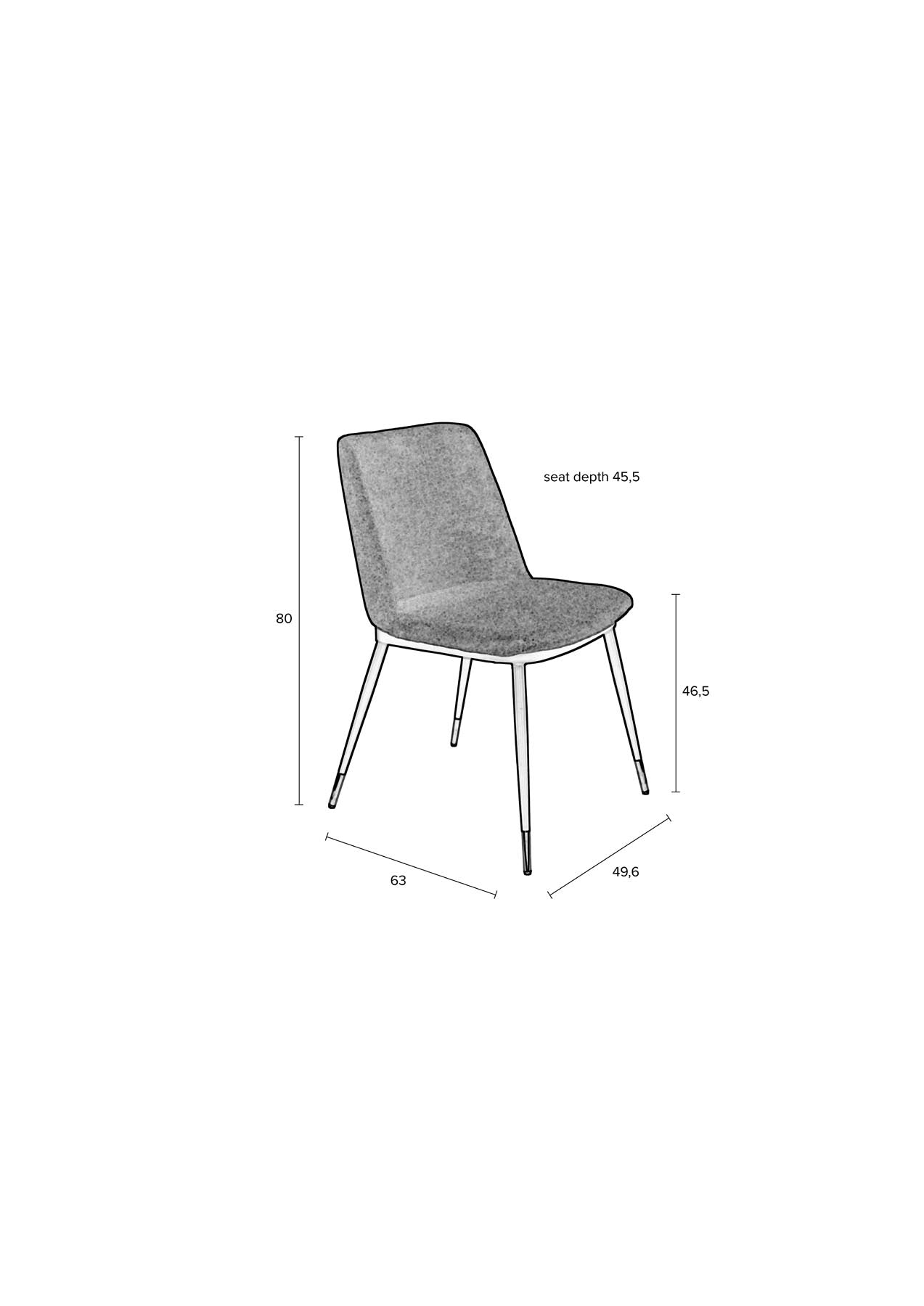 Stuhl LIONEL in Beige präsentiert im Onlineshop von KAQTU Design AG. Stuhl ist von White Label Living
