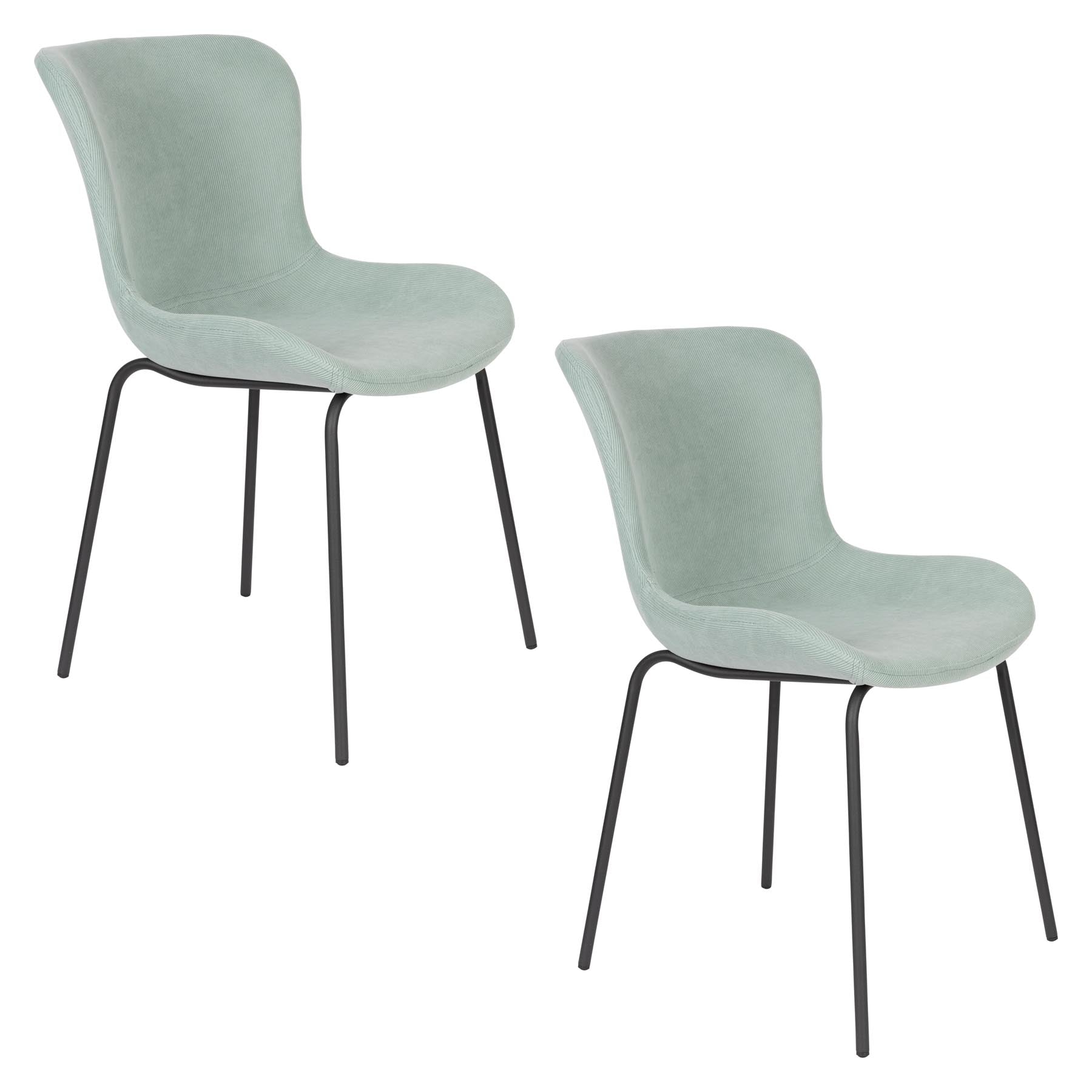 Stuhl Junzo Rib in Hellgrün präsentiert im Onlineshop von KAQTU Design AG. Stuhl ist von White Label Living