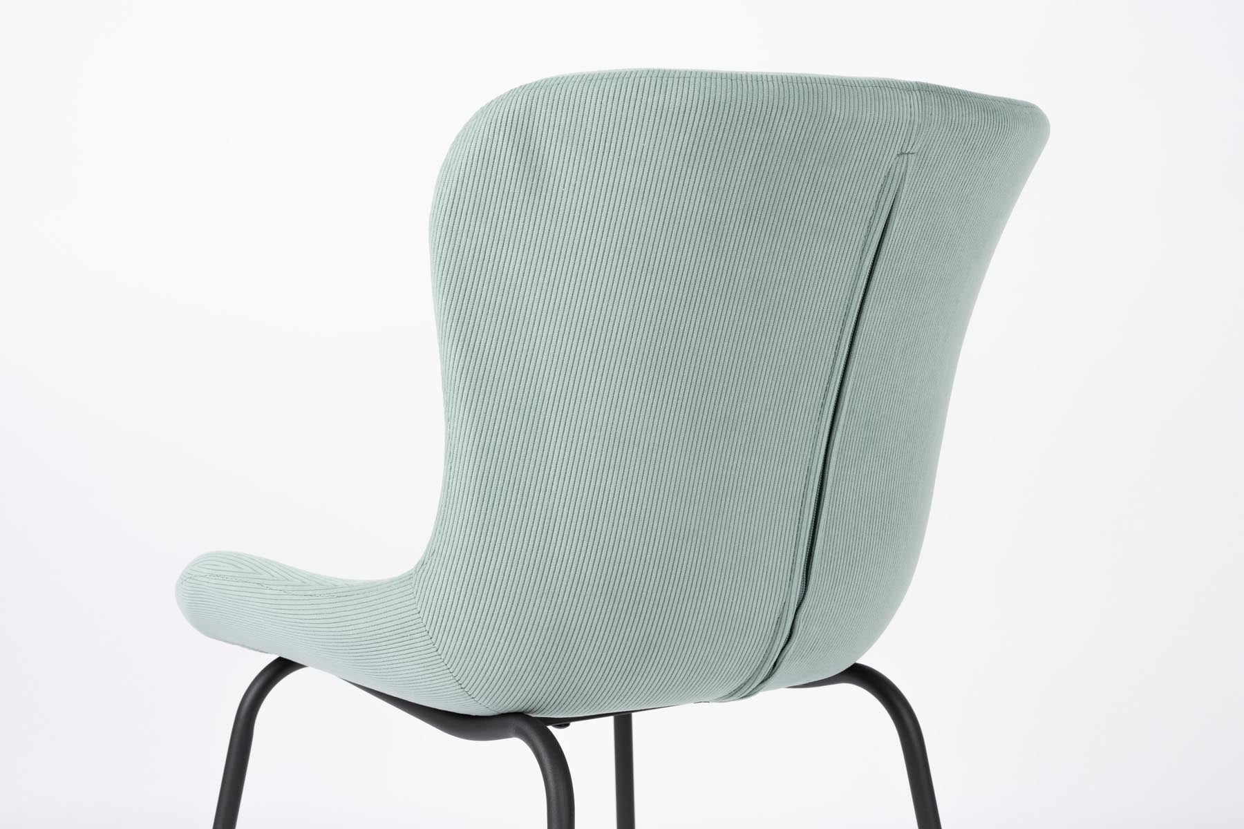 Stuhl Junzo Rib in Hellgrün präsentiert im Onlineshop von KAQTU Design AG. Stuhl ist von White Label Living