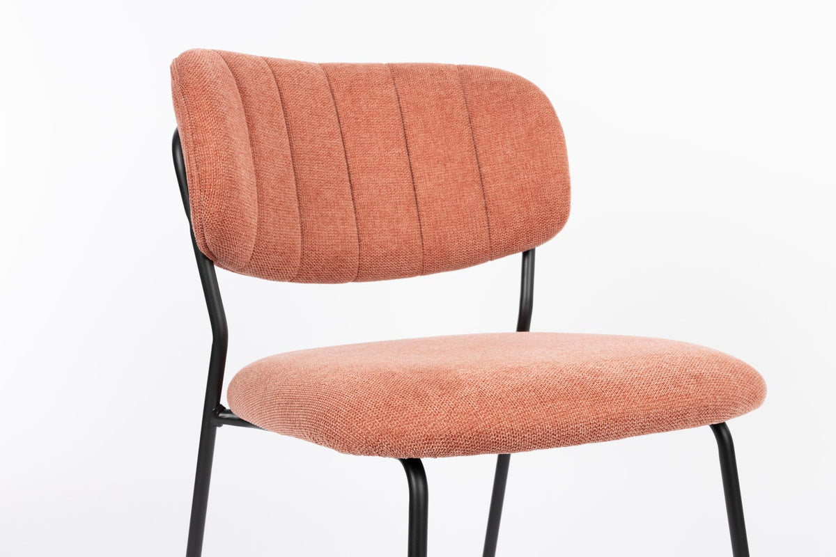 Stuhl Jolien gepolstert V2 in Rosa präsentiert im Onlineshop von KAQTU Design AG. Stuhl ist von White Label Living