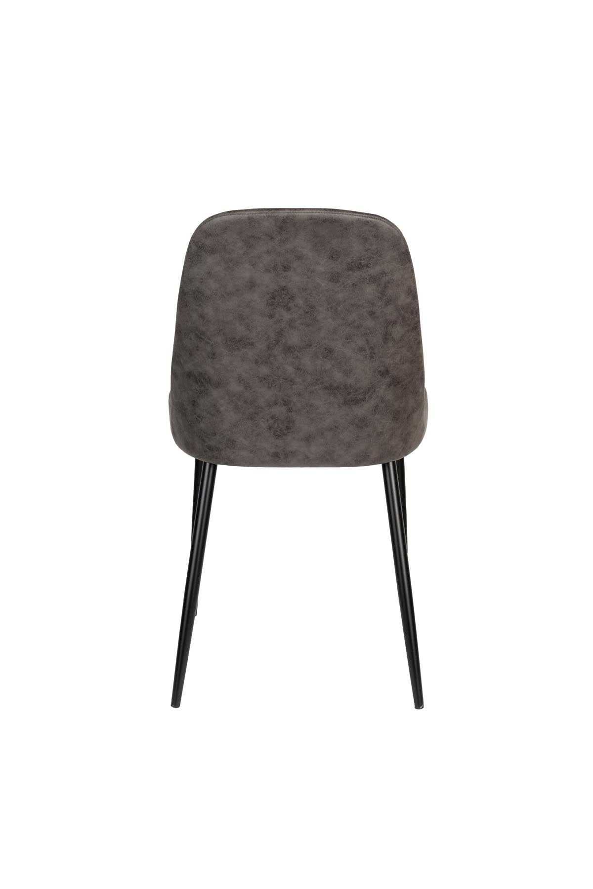 Eleganter Stuhl Alana von White Label Living in zeitlosem Grau, ideal für einladende Wohnräume und geschmackvolle Akzente.