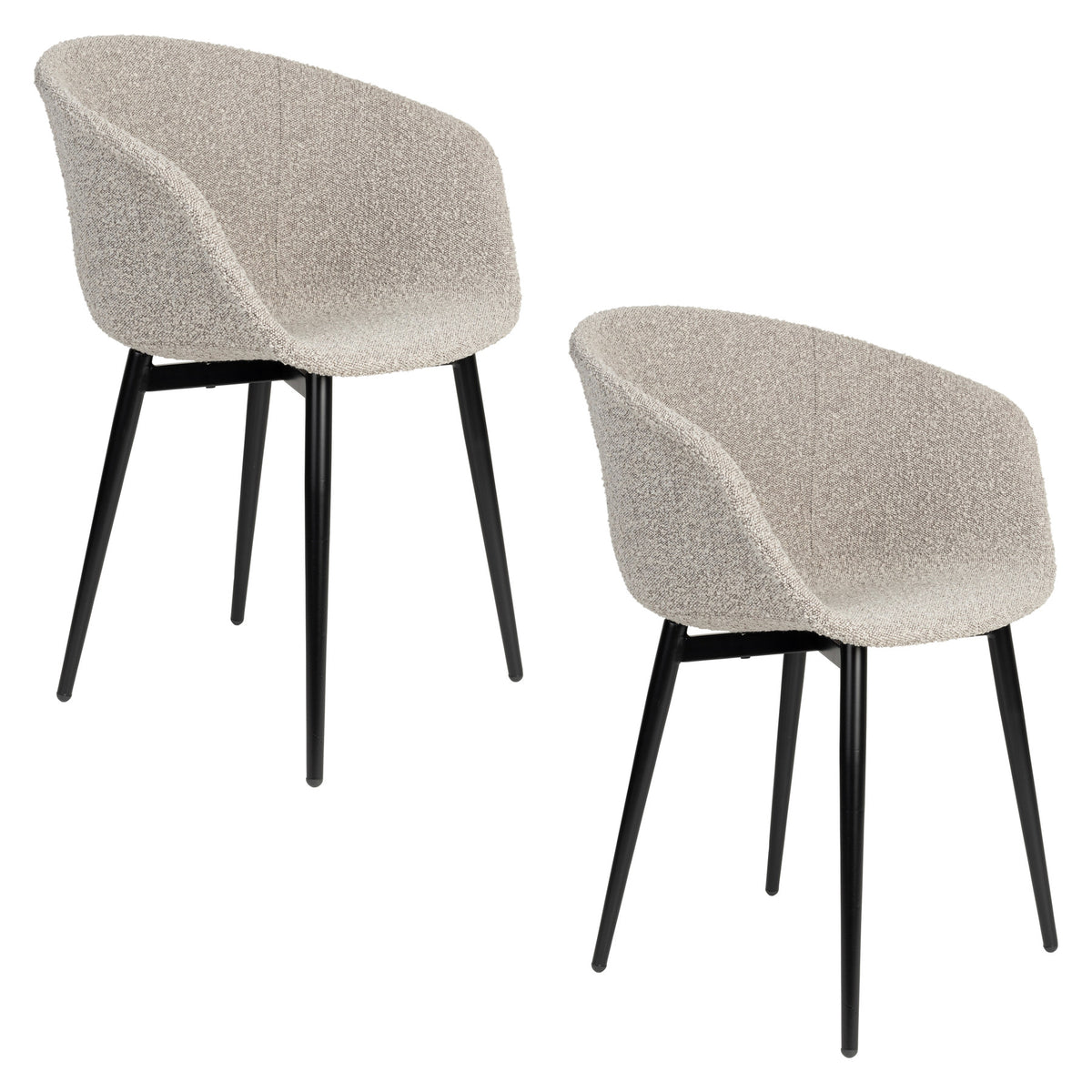 Stuhl Charly in Grau präsentiert im Onlineshop von KAQTU Design AG. Stuhl ist von White Label Living