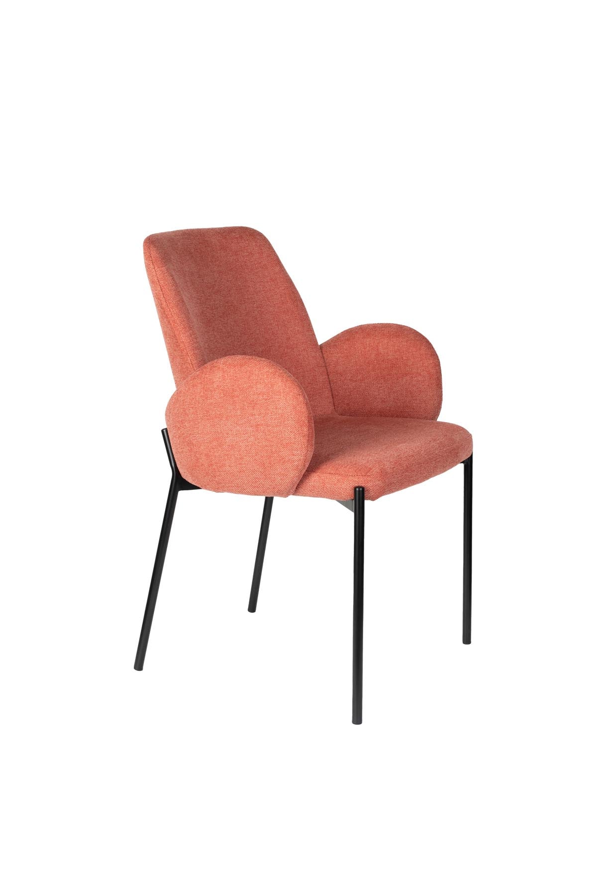 Tjarda Stuhl Altrosa in Rosa präsentiert im Onlineshop von KAQTU Design AG. Stuhl mit Armlehne ist von White Label Living