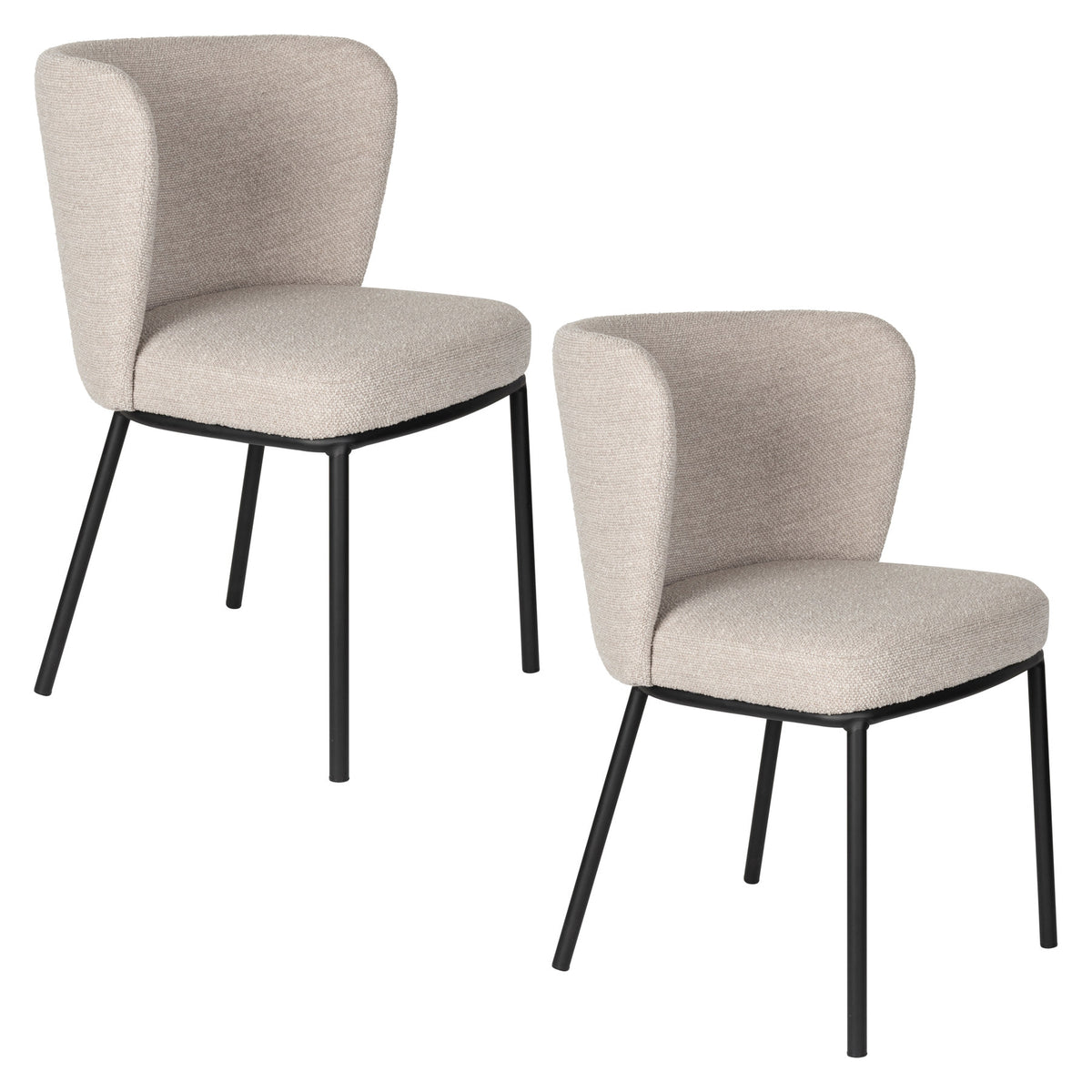 Guus Stuhl Beige in beige präsentiert im Onlineshop von KAQTU Design AG. Schalenstuhl ist von White Label Living
