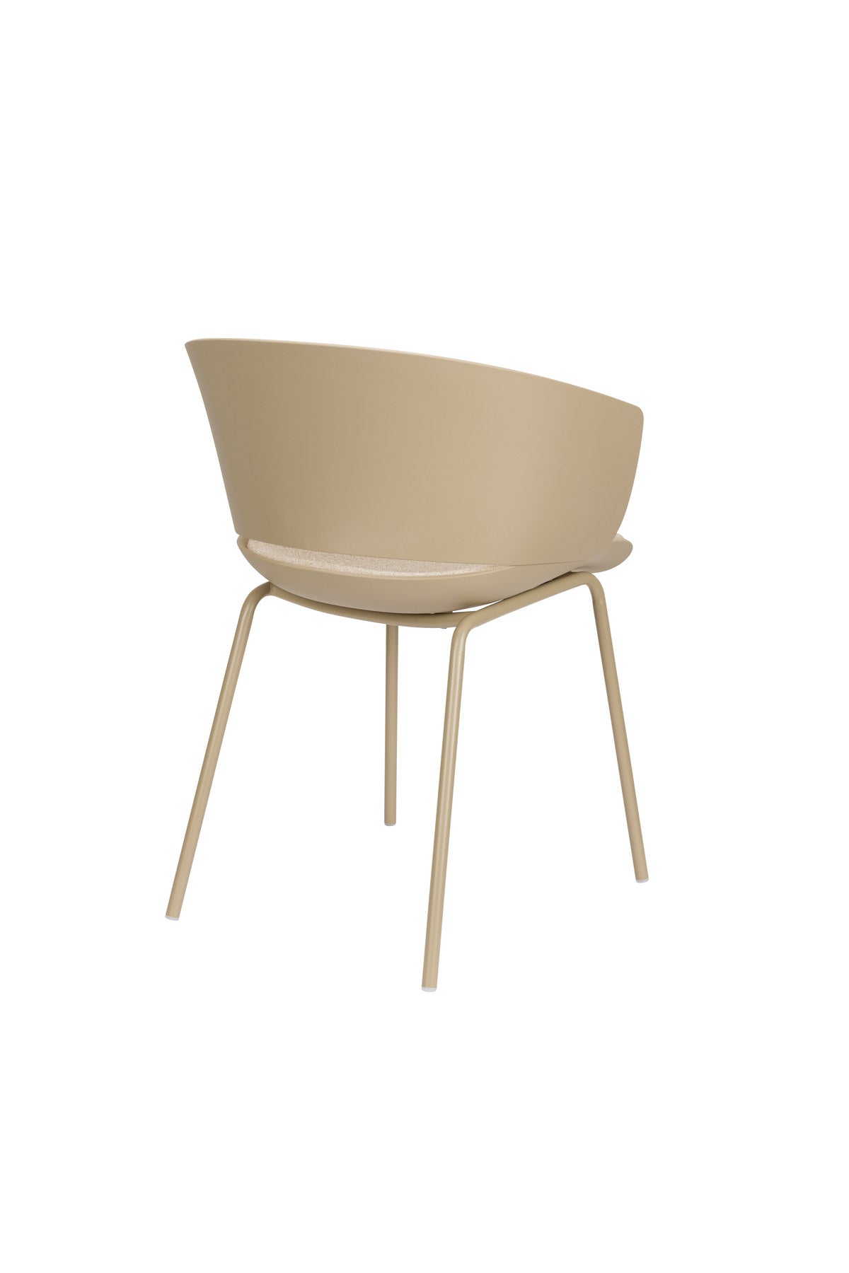 Stuhl Jessica Beige in beige präsentiert im Onlineshop von KAQTU Design AG. Stuhl mit Armlehne ist von White Label Living
