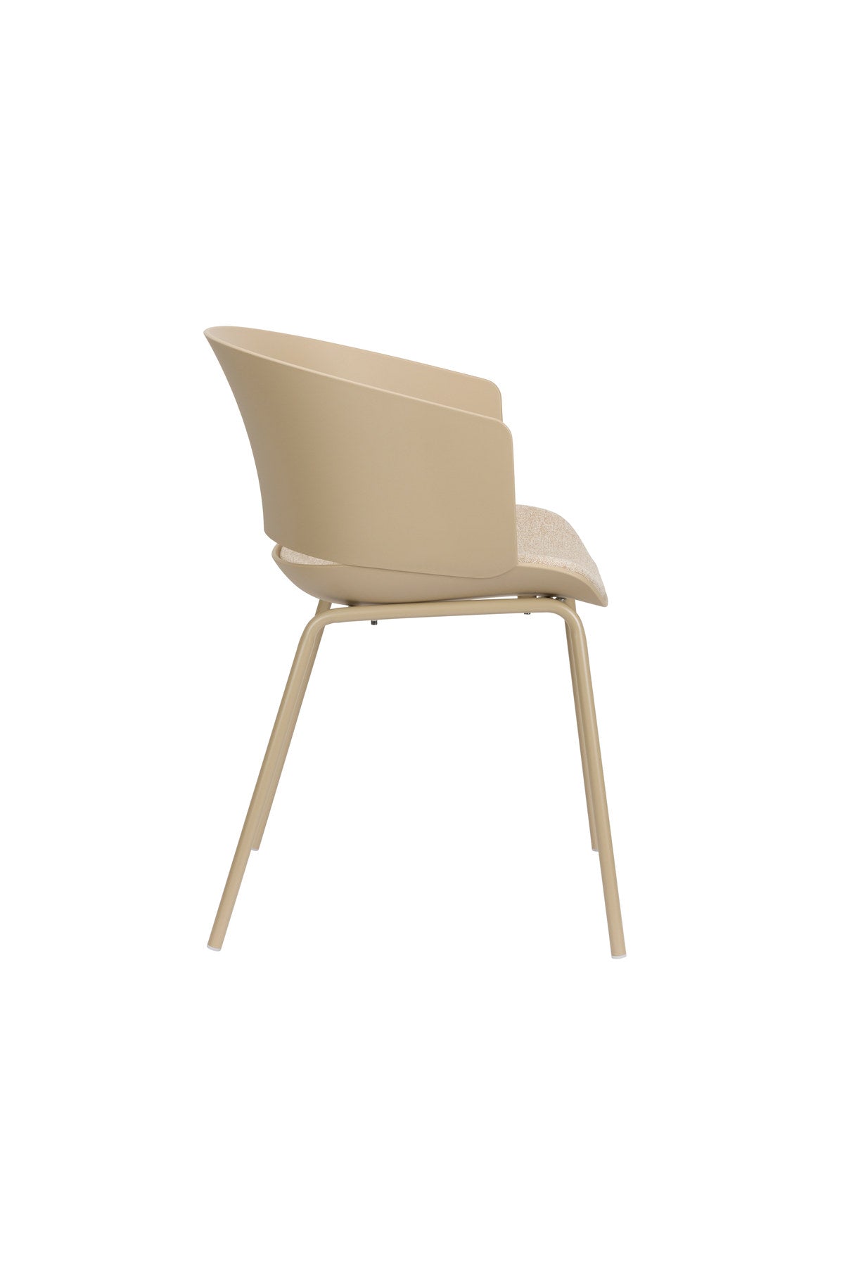 Stuhl Jessica Beige in beige präsentiert im Onlineshop von KAQTU Design AG. Stuhl mit Armlehne ist von White Label Living