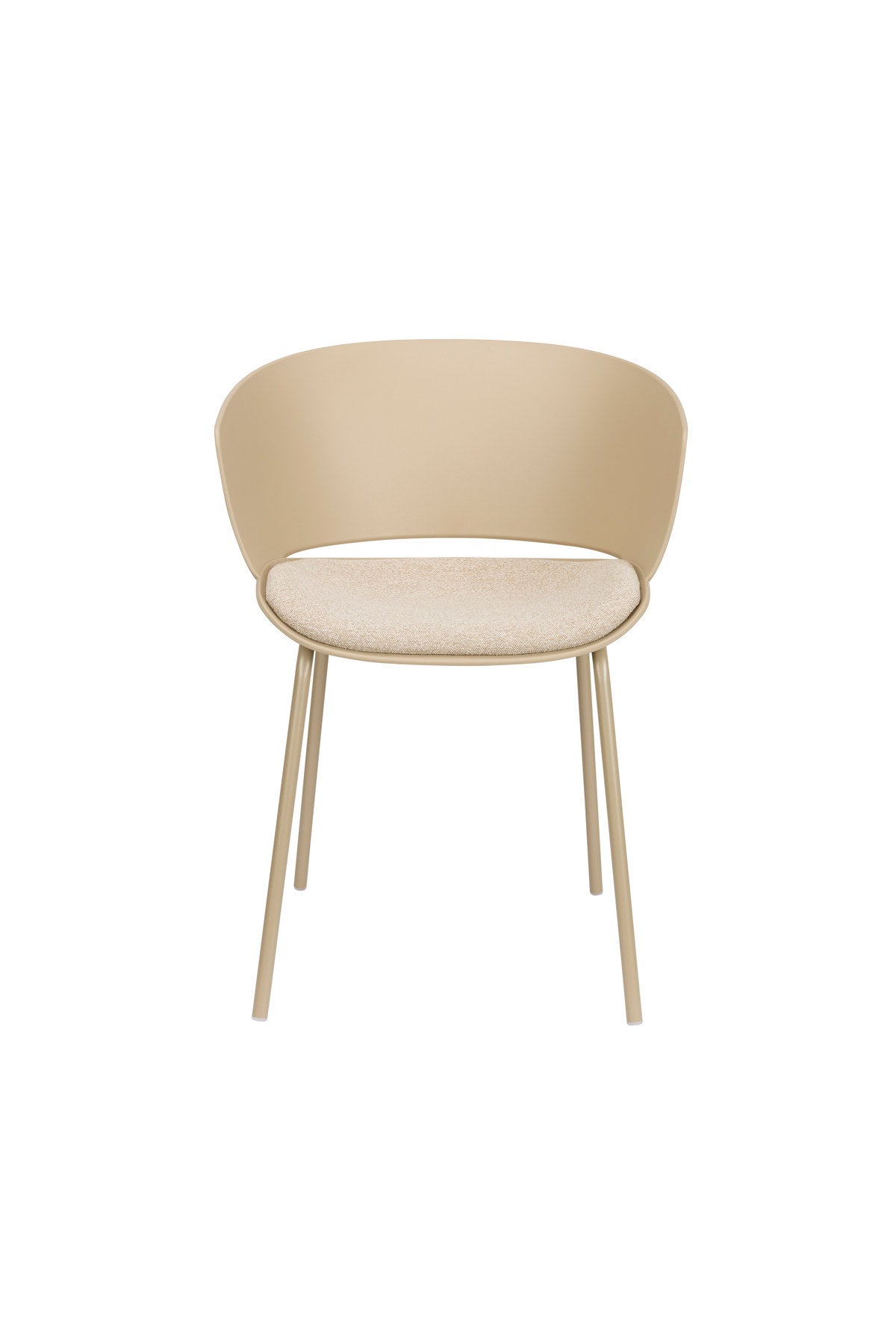 Stuhl Jessica Beige in beige präsentiert im Onlineshop von KAQTU Design AG. Stuhl mit Armlehne ist von White Label Living