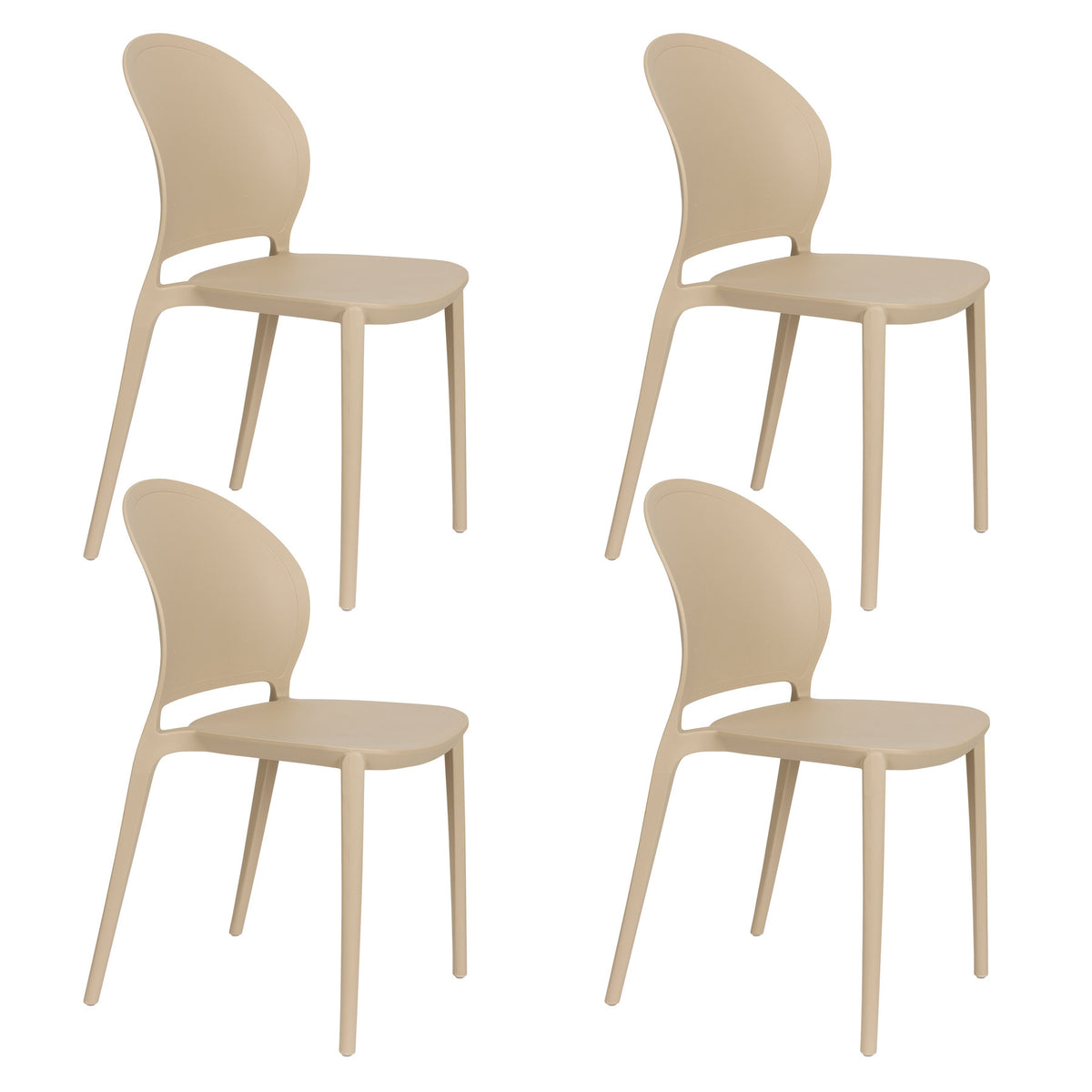 Outdoor-Stuhl Sjoerd Beige in beige präsentiert im Onlineshop von KAQTU Design AG. Stuhl ist von White Label Living