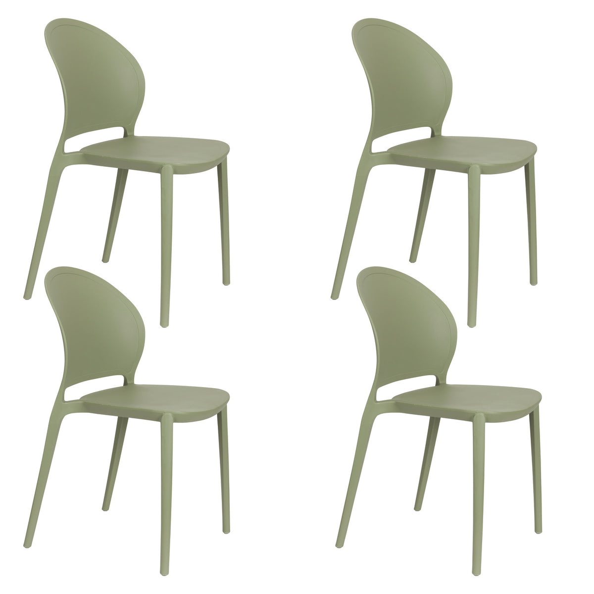 Outdoor-Stuhl Sjoerd Grün in Green präsentiert im Onlineshop von KAQTU Design AG. Stuhl ist von White Label Living