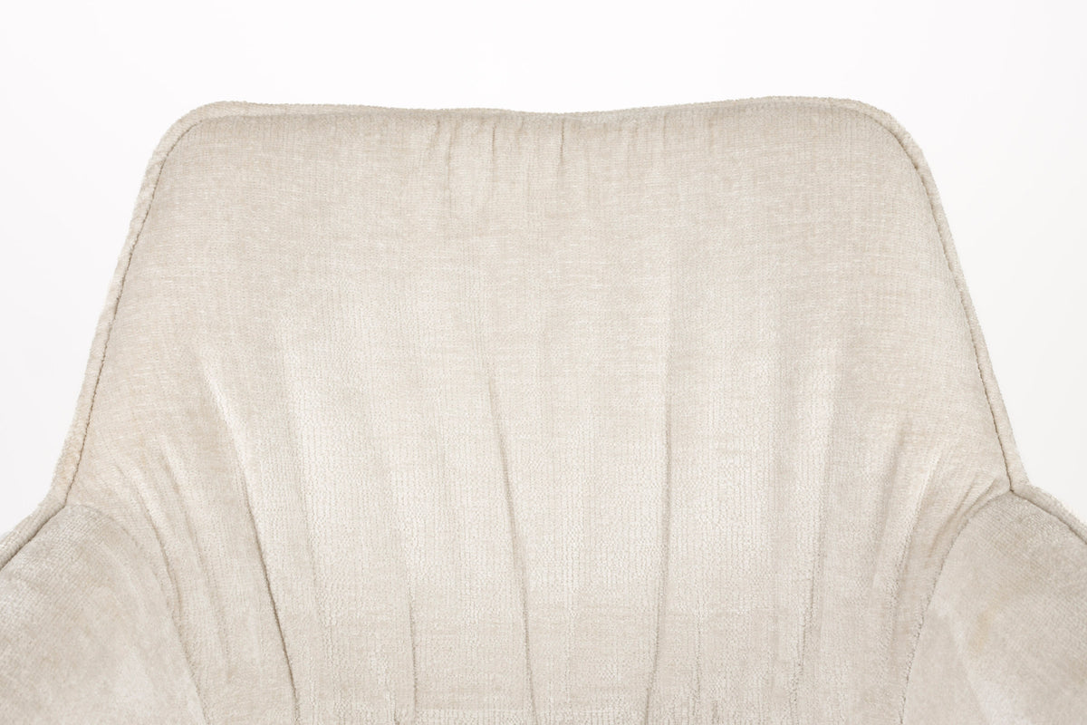 Stuhl Kodak in beige präsentiert im Onlineshop von KAQTU Design AG. Stuhl mit Armlehne ist von White Label Living