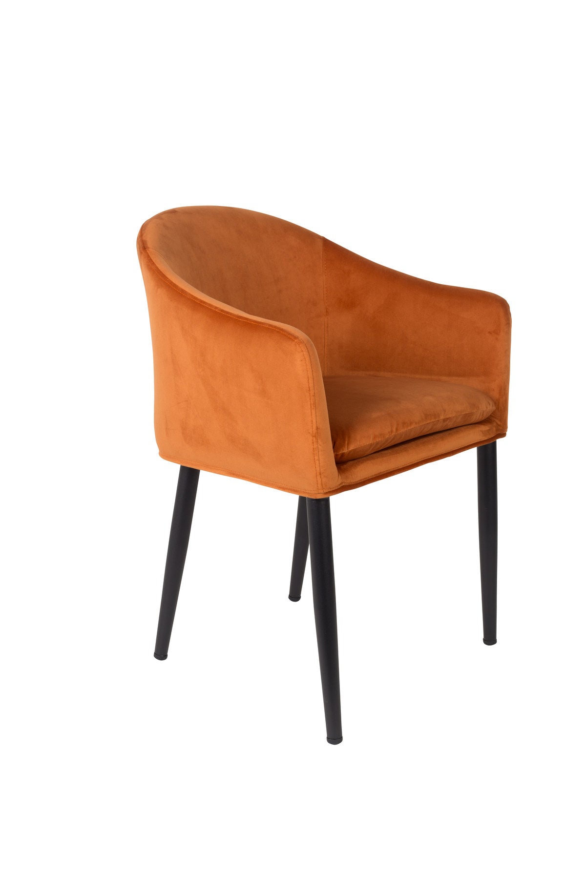 Armlehnstuhl CATELYN in orange präsentiert im Onlineshop von KAQTU Design AG. Stuhl mit Armlehne ist von White Label Living